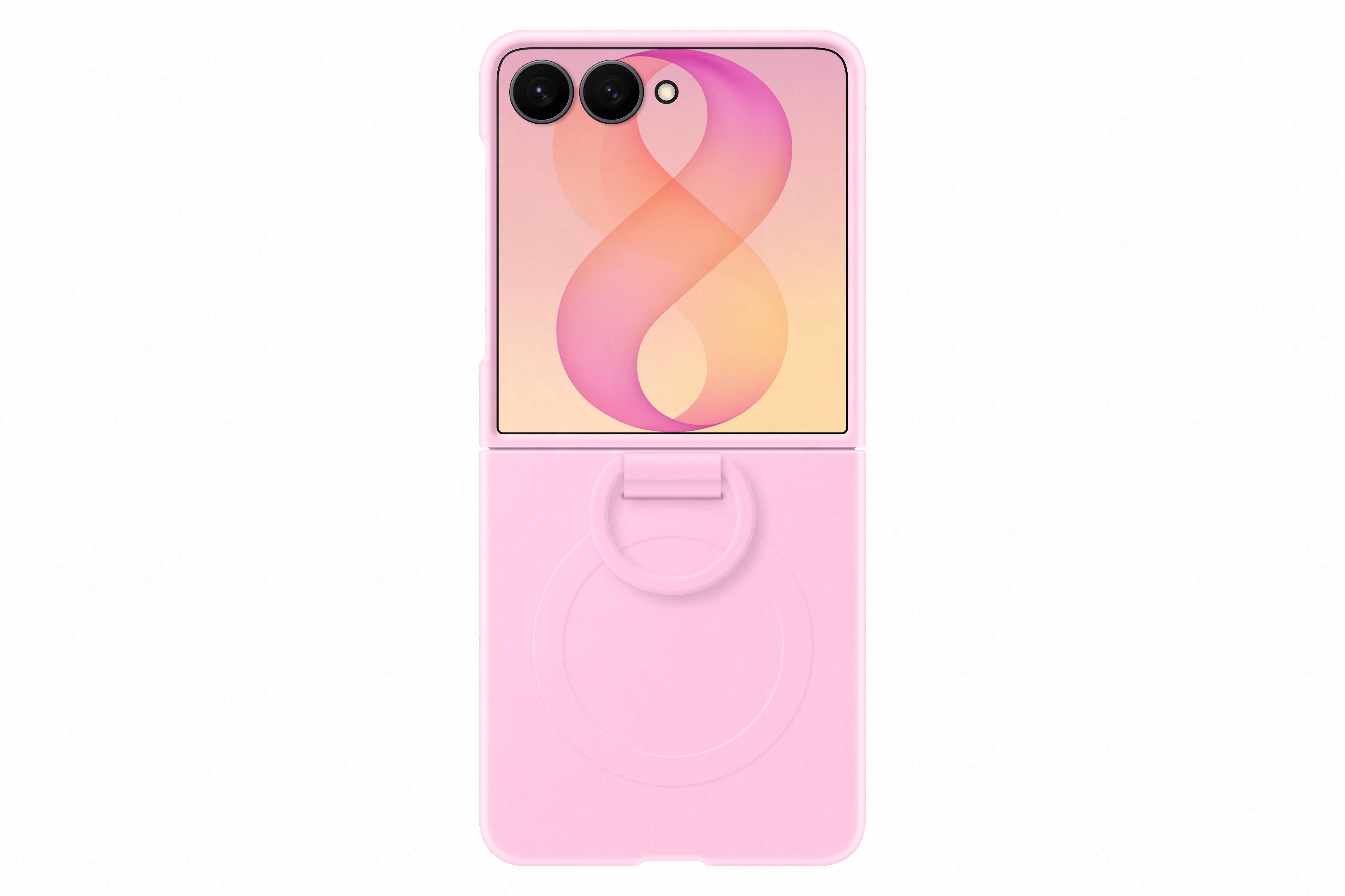 Samsung Galaxy Z Flip8 Silicone Ring Magnet Case - Pink - Handys Cover Cases