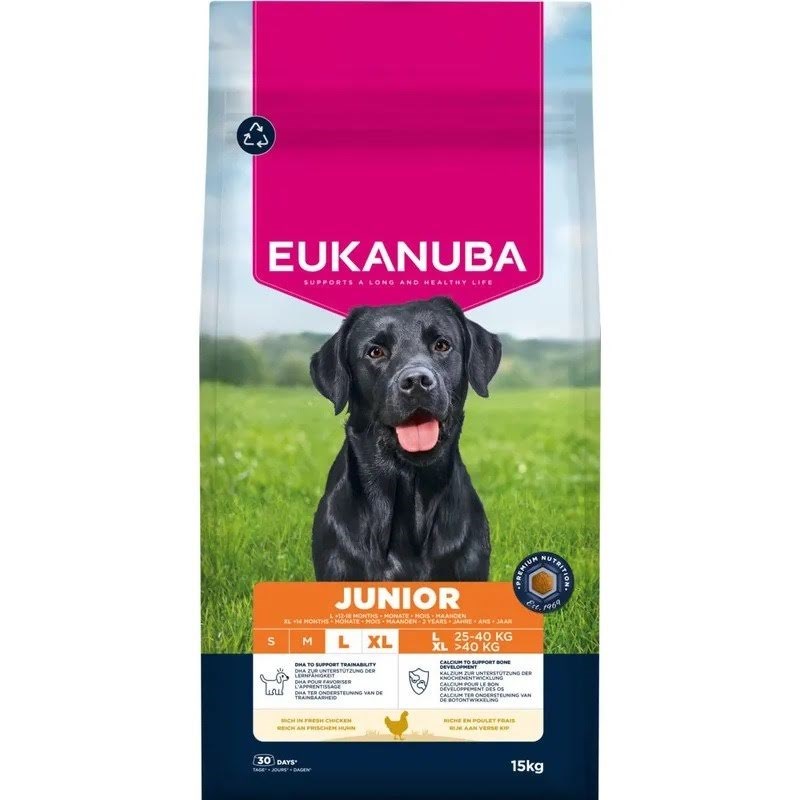 Eukanuba Premium Nutrition Puppy Junior & Giant Breed Chicken - Dry Dog Food - 15kg - Hunde 8710255201795