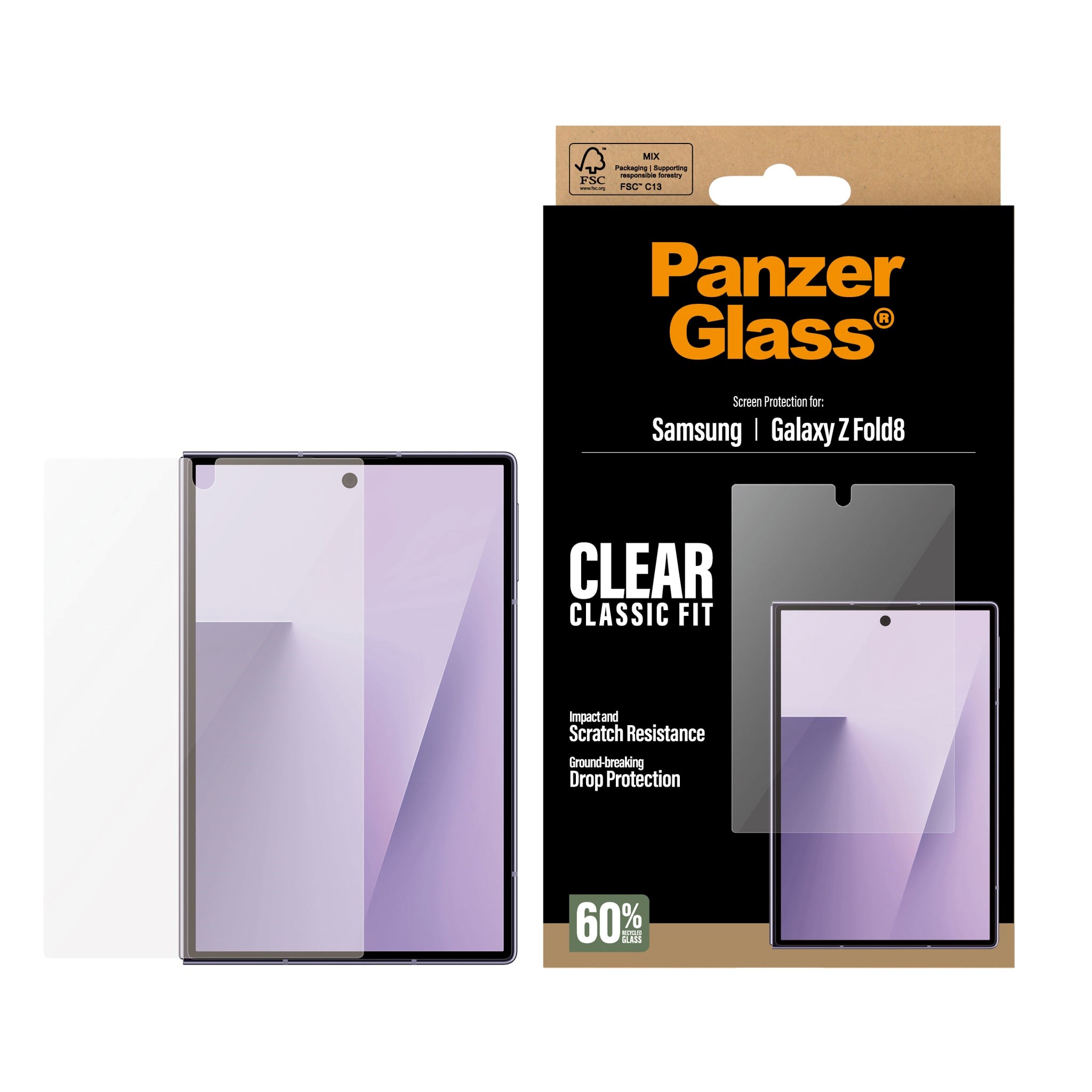 Panzerglass Sub Screen Protector Samsung Galaxy Z Fold8 | Classic Fit - Handys Schutzfolie Pg16646