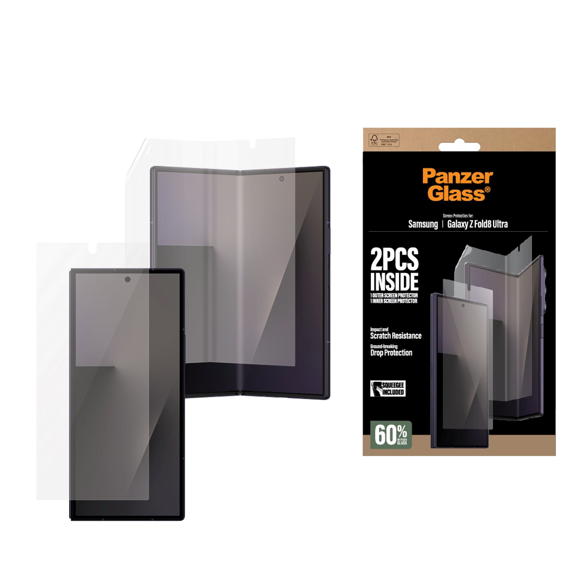 Panzerglass Screen Protector Samsung Galaxy Z Fold8 Ultra | Glass & Film - Handys Schutzfolie Pg54787