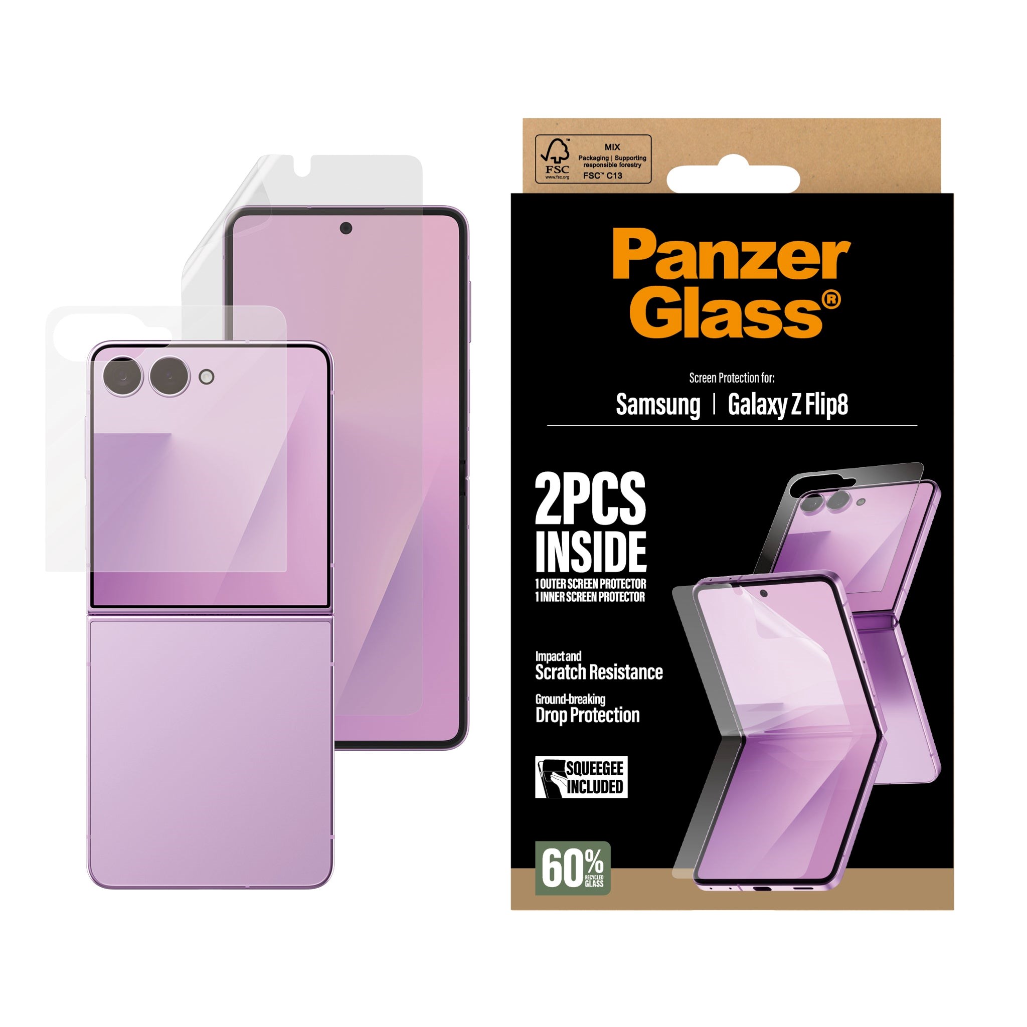 Panzerglass Screen Protector Samsung Galaxy Z Flip8 | Glass & Film - Handys Schutzfolie