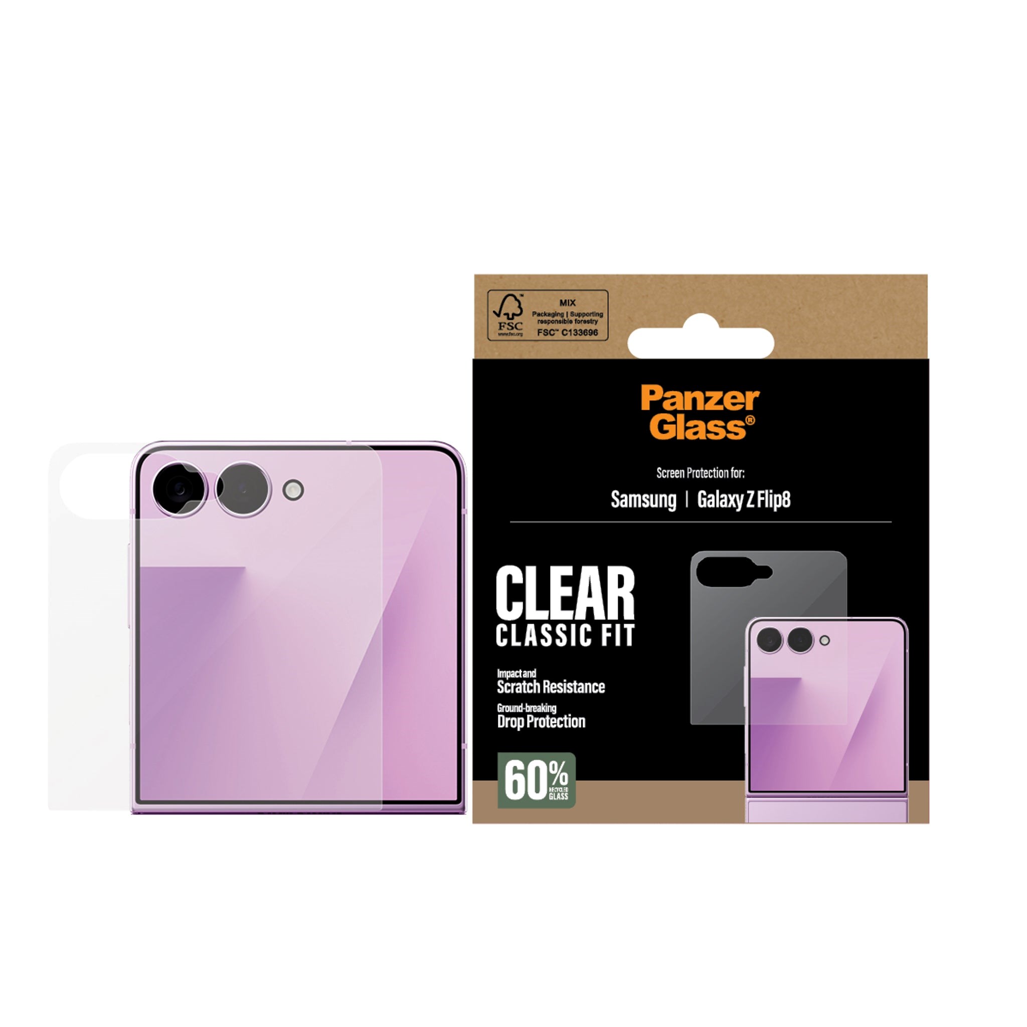 Panzerglass Screen Protector Samsung Galaxy Z Flip8 (Sub-screen) - Handys Schutzfolie Pg65701