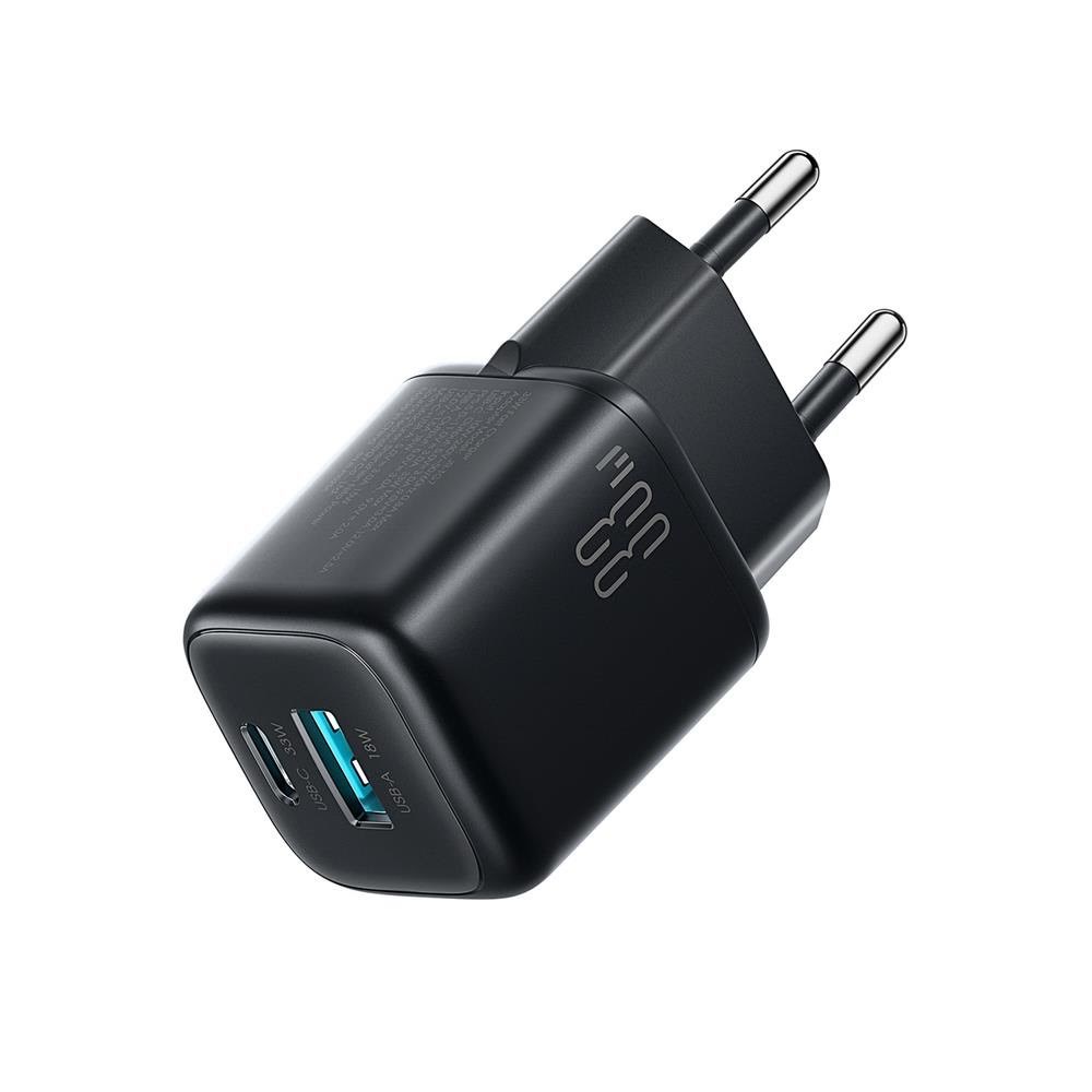 Joyroom Jr-tg7 33w Usb-a + Usb-c Wall Charger - Black - Handys Adapter Und Ladegeraete