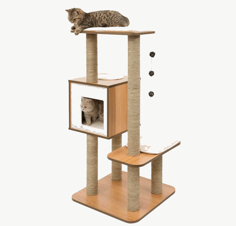 Catit Vesper Kradsetræ V-high Base Valnød 56 x 56 x 121 - Katzen