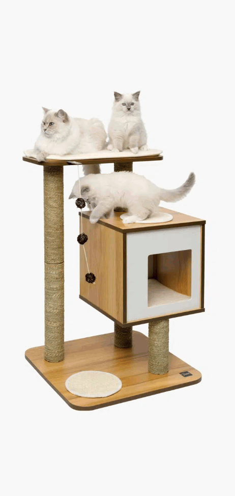 Catit Vesper Kradsetræ V-base Valnød 56 x 56 x 84.5 cm. - Katzen 022517520420