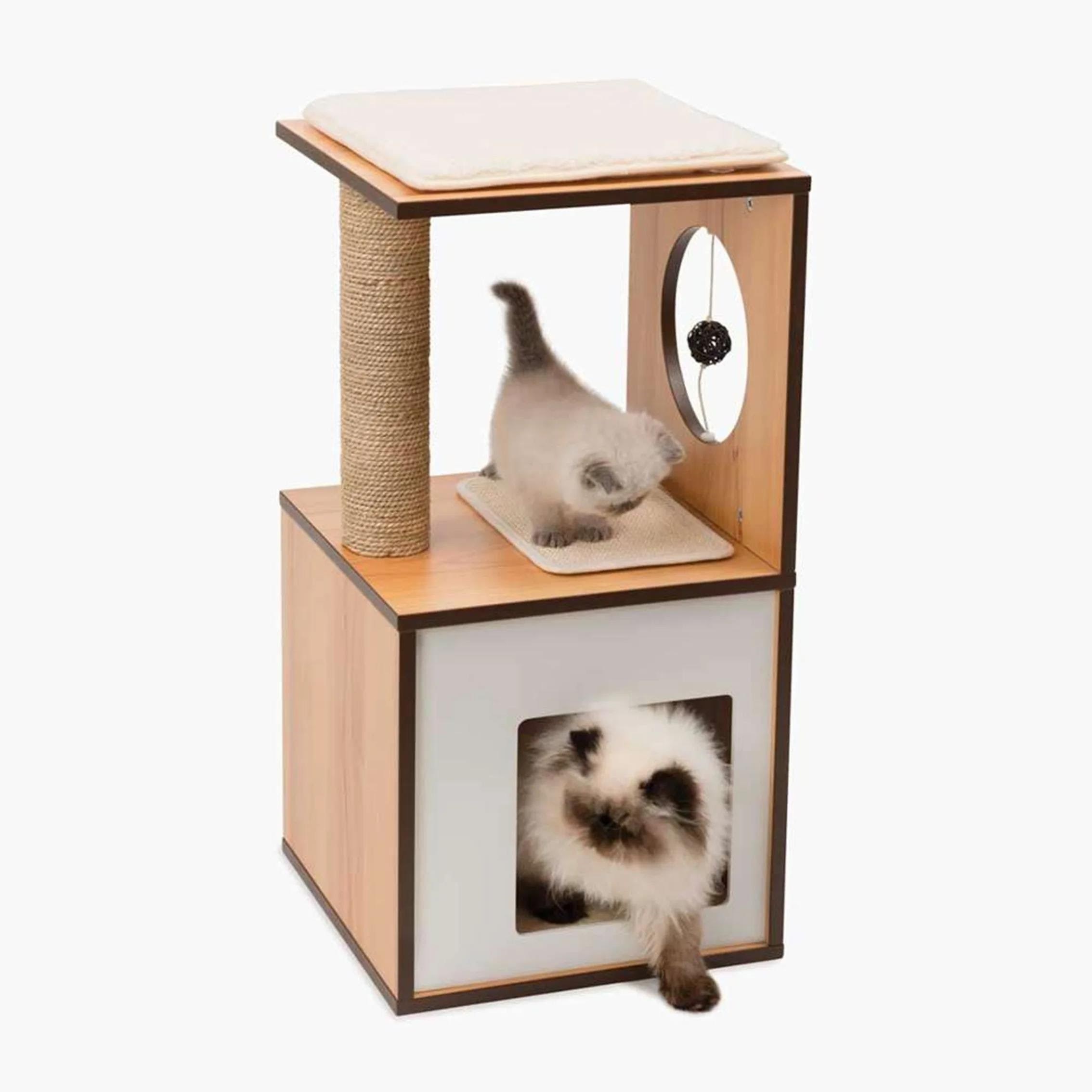 Catit Vesper V-box Small Walnuss 37 x 37 x 72,5 cm - Katzen