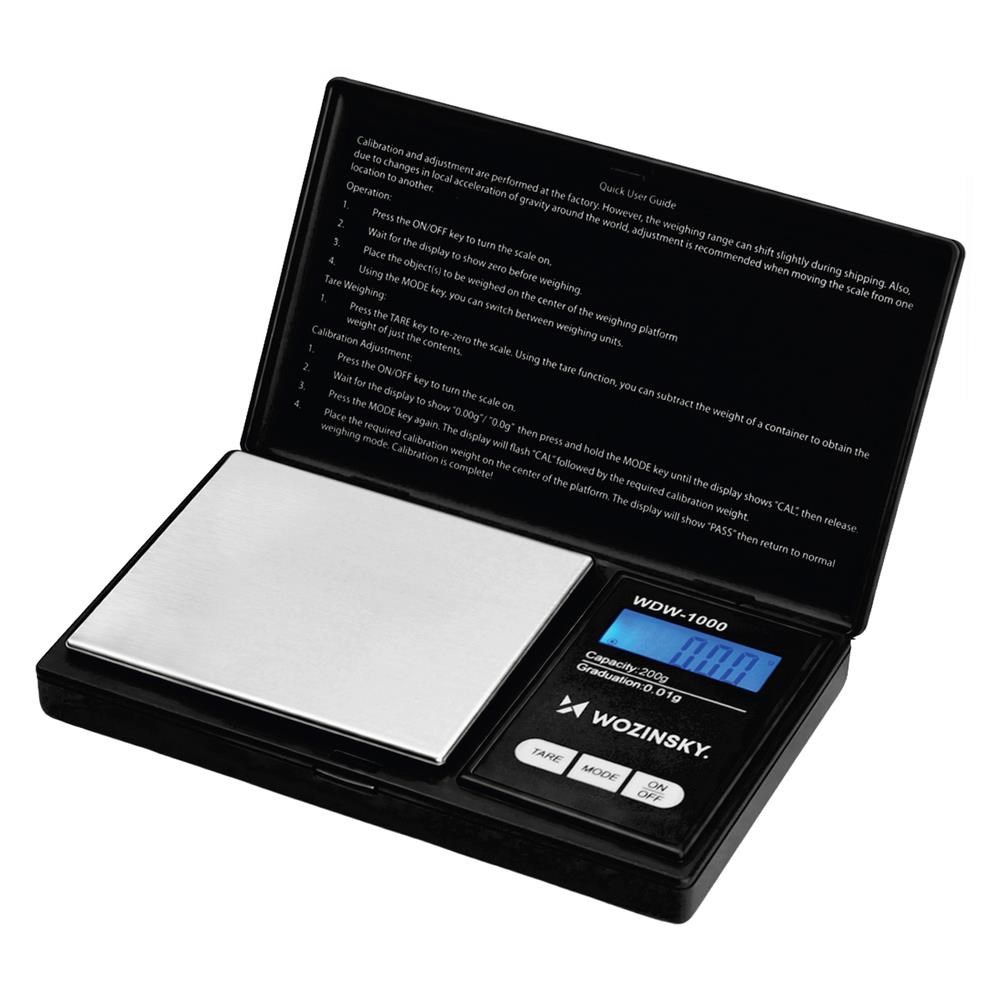 Wozinsky Küchenwaagen Wdw-1000 Jewelry Scale 200g 0.01g Precision Illuminated - Black - Kuechenwaagen 5907769388545
