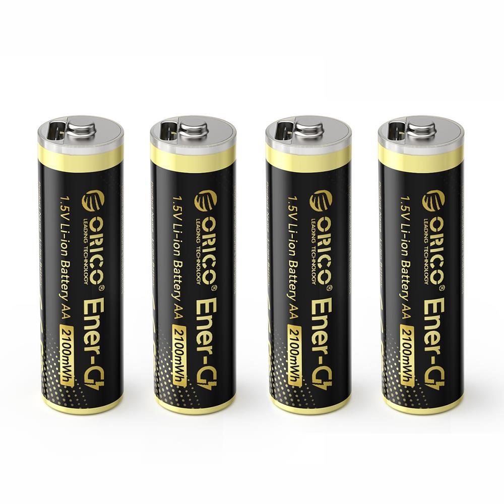 Orico Ener-g Eg5c Lithium Battery 1.5V 2100mwh AA Usb-c Rechargeable Battery 4 Pcs - Batterien Und Akkus Eg5c-un-4pk-bp-hu