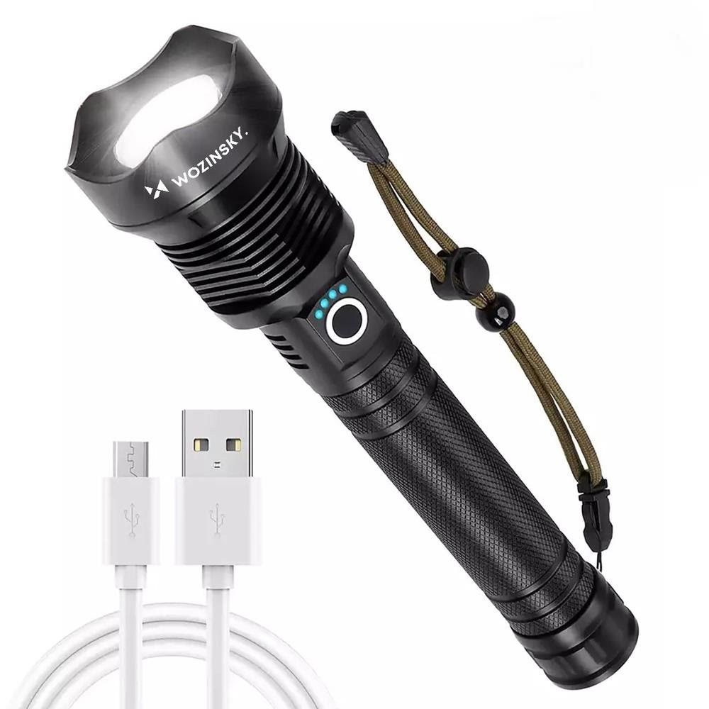 Wozinsky Wlt-20w Tactical Flashlight 20 W 2000 lm Cree Diodes Ip65 With Adjustable Beam - Black - Taschenlampen Und Scheinwerfer