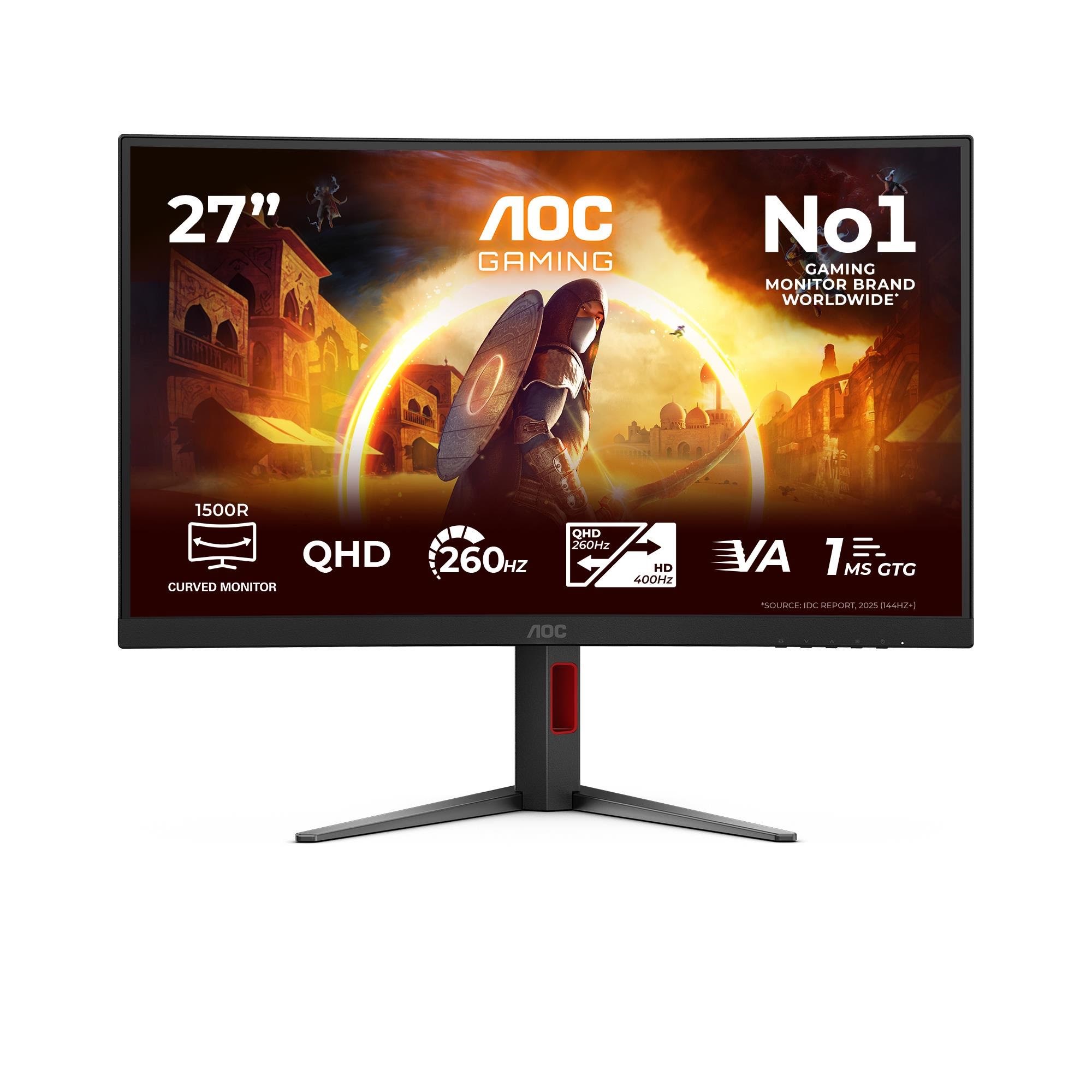 27" Aoc Cq27g4z2 - 27" | Qhd | 260hz | 1500r Curved - Bildschirm