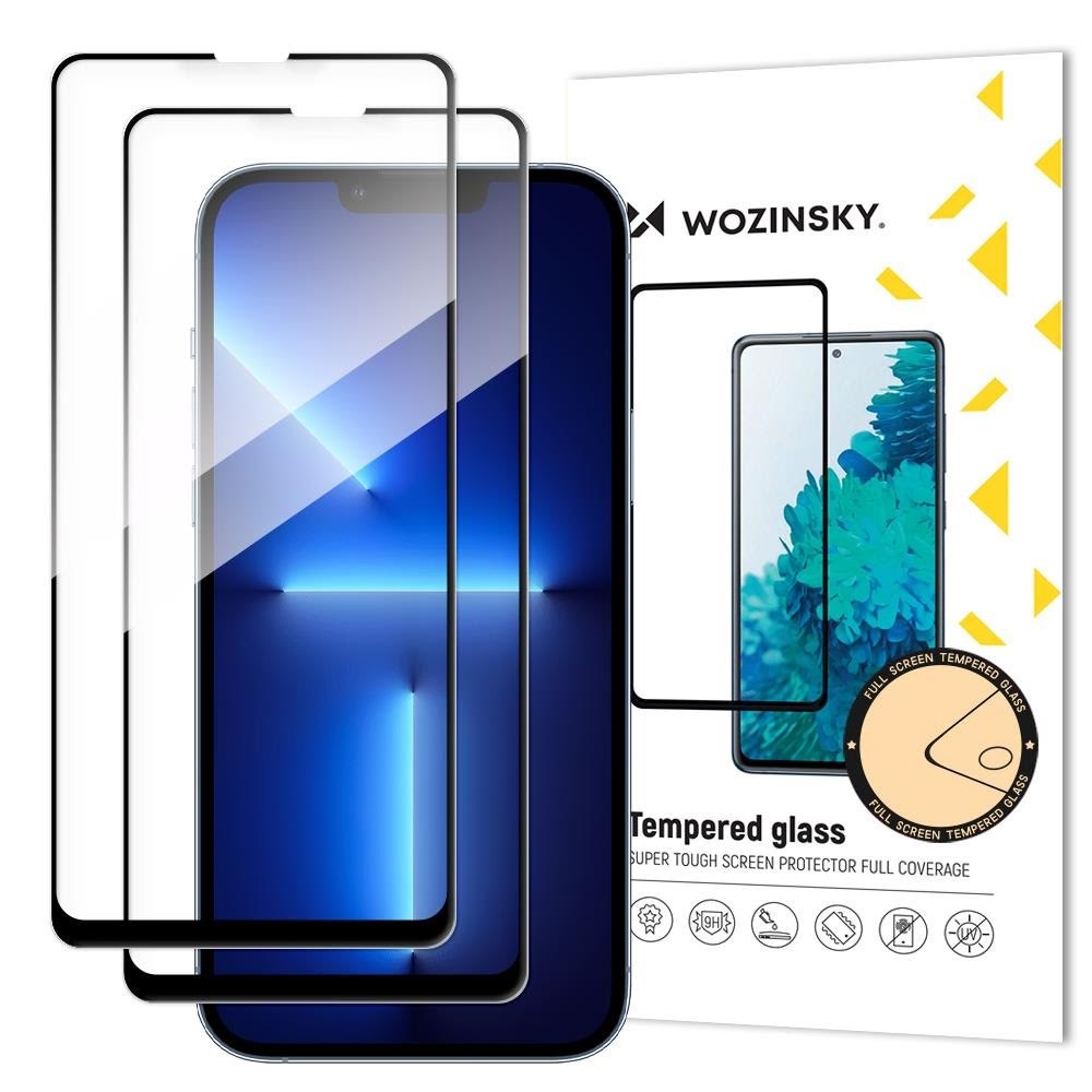 Wozinsky 2x Panzerglas Case Friendly Iphone 17e / 16e / 14 / 13 Schwarz - Handys Schutzfolie
