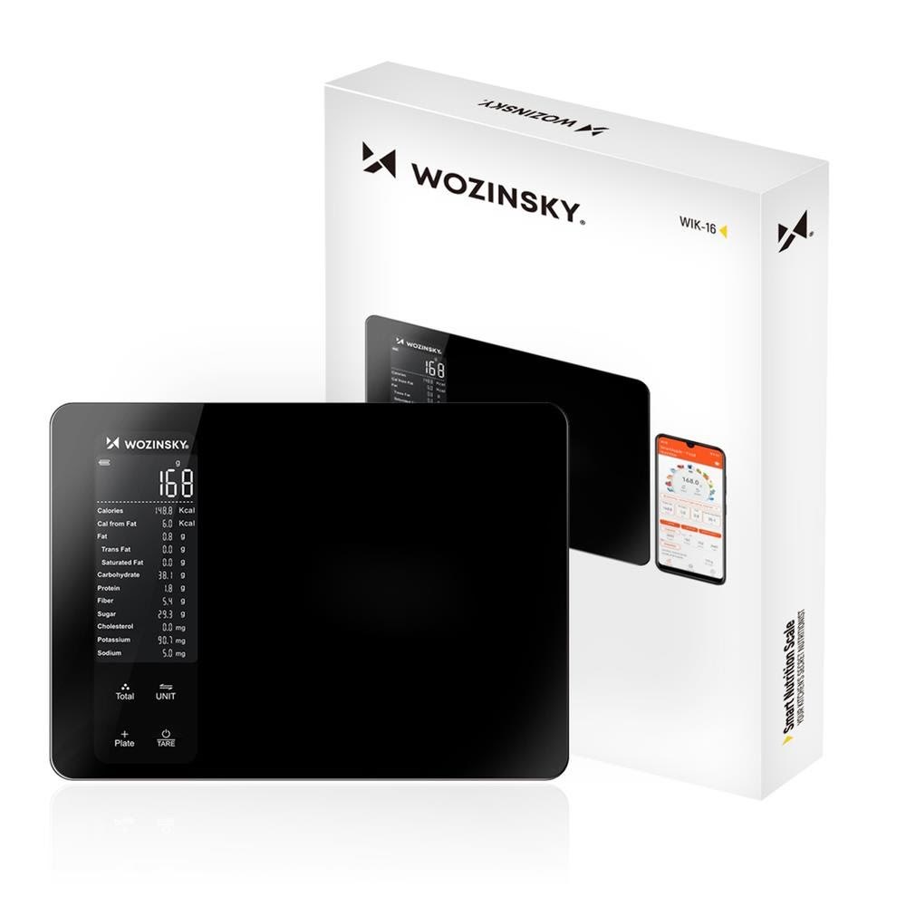 Wozinsky Küchenwaagen Wik-16 Smarte Küchenwaage Mit Digitalem Display, Bluetooth App - Schwarz - Kuechenwaagen 5907769388019