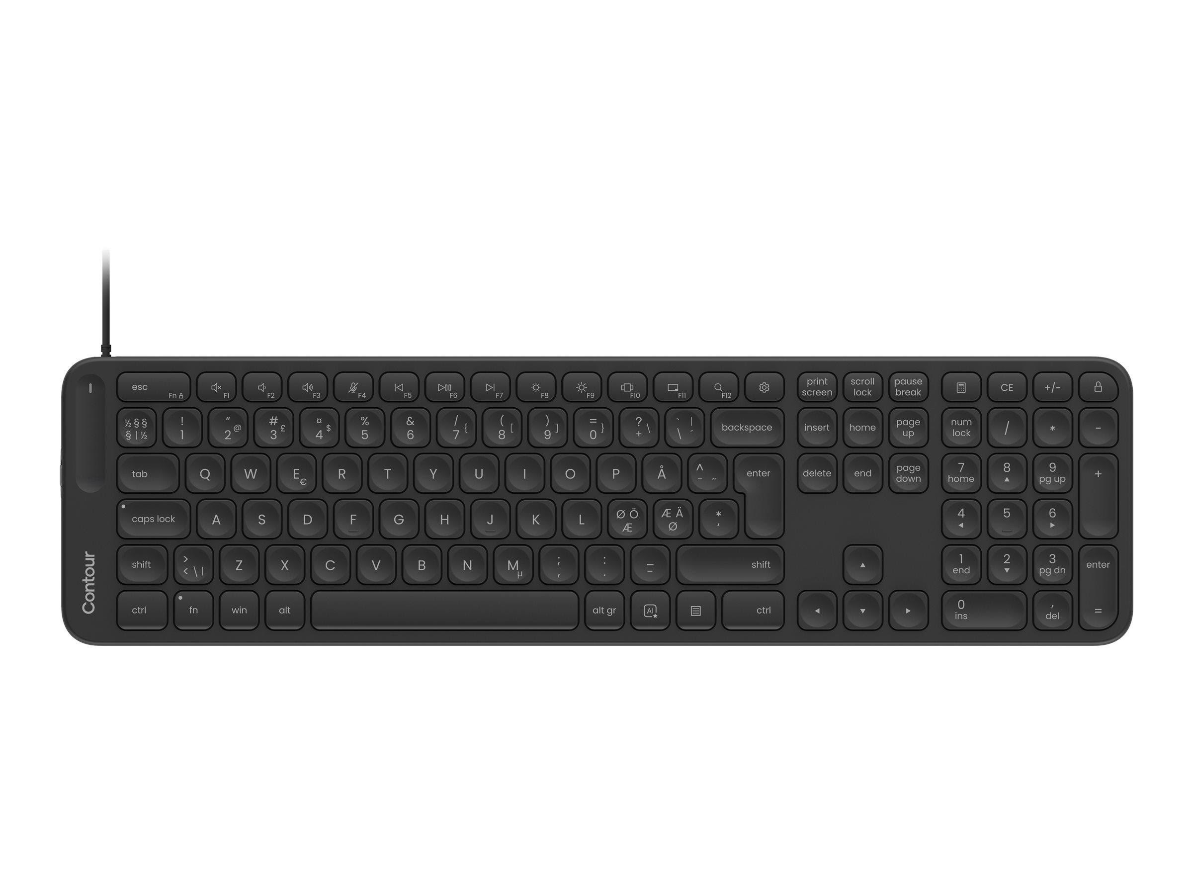 Contour Balance - Tastatur - Nordic Iso - Schwarz - Tastaturen Cdkbbalpn21500