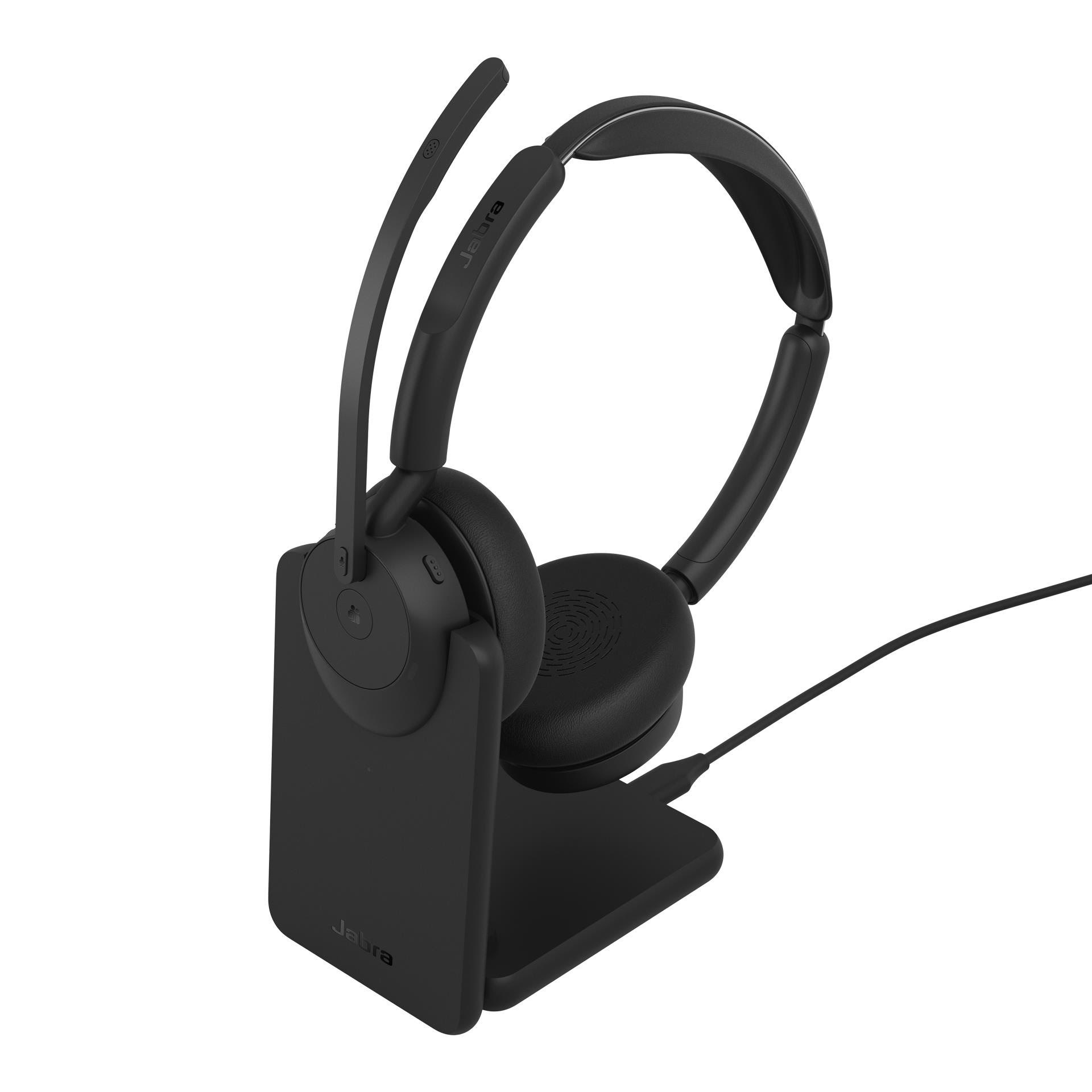 Kopfhörer - Jabra Evolve3 45 MS - Usb-a With Dongle - Stereo (Charging Stand) - Kopfhoerer/headsets