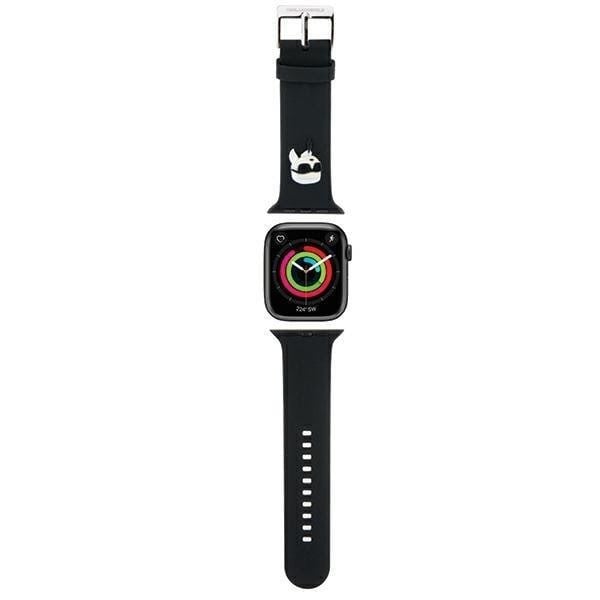 Karl Lagerfeld 3D Rubber Karl Head Strap For Apple Watch 38/40/41mm - Black - Smartwatch Accessories