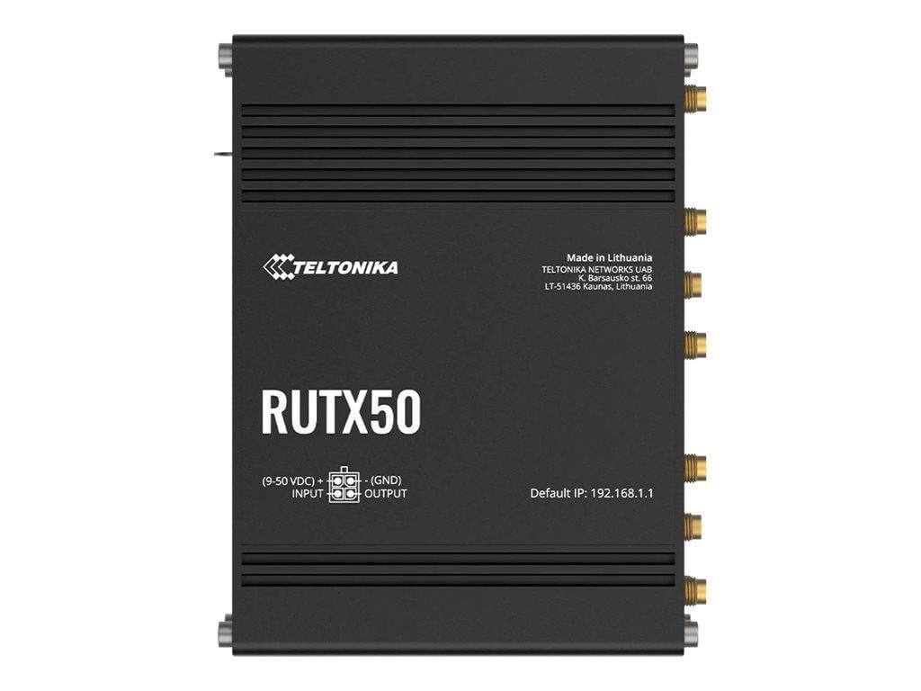 Teltonika Rutx50 - Wireless Router - Wwan - Wi-fi 5 - 3G 4G 5G - Din Rail Mountable Surface-mountable - Wireless Router 802.11a/b/g/n/wi-fi 5 Wave 2 -