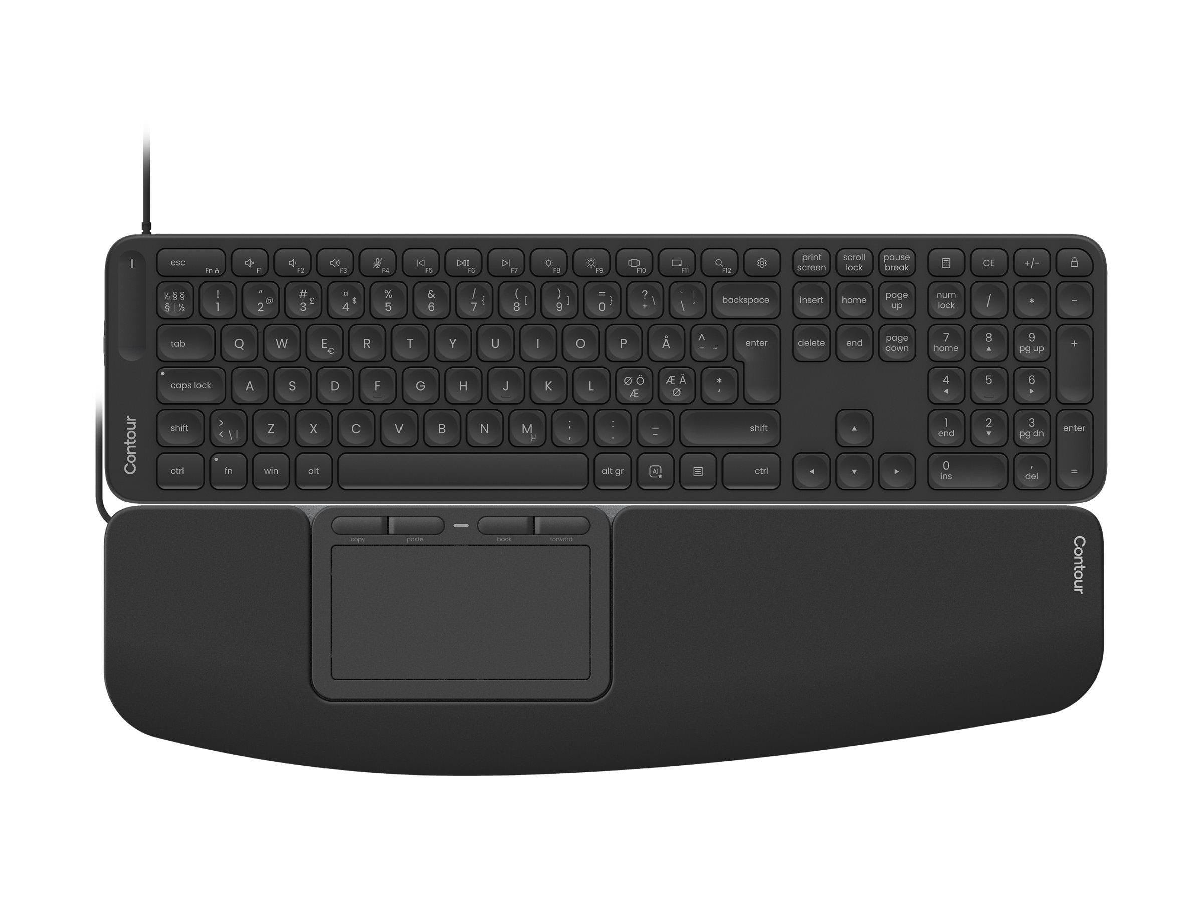 Contour Touch & Balance - Tastatur Und Touchpad-set - Nordic Iso - Schwarz - Tastaturen Cdtp2050balpn2050