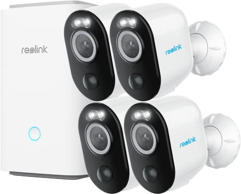 Reolink Argus 3 Pro 2K+ Kabellose Outdoor-sicherheitskamera, 4er-pack - Smart Home Bws2kc0264-4