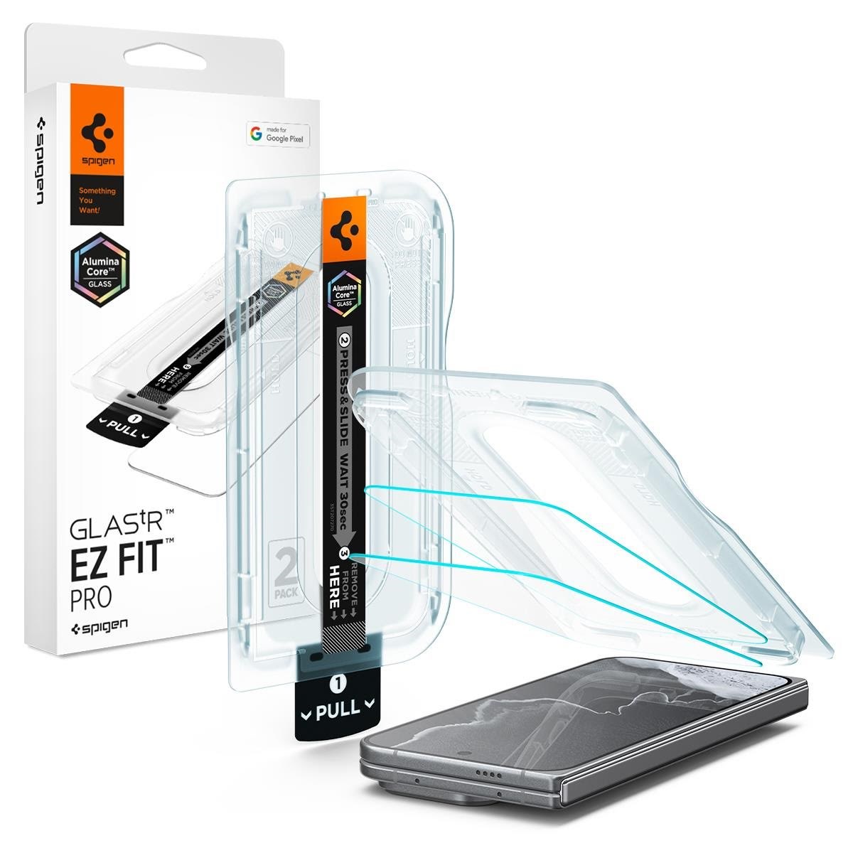 Spigen Glass tR EZ Fit Pro 2 Pack - Google Pixel 11 Pro Fold - Handys Schutzfolie Agl11490