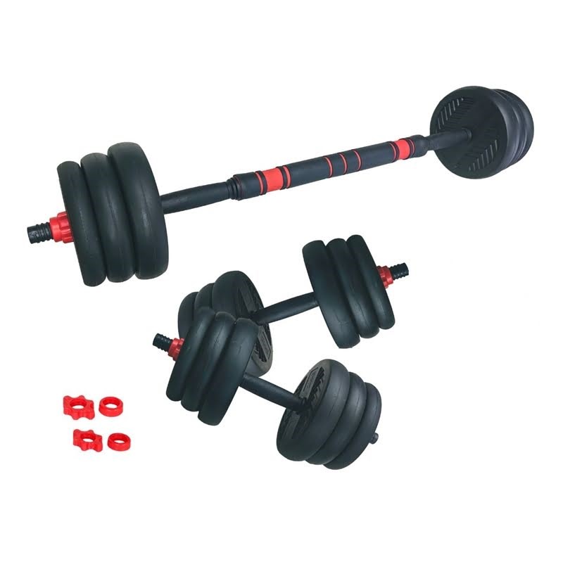 Asg Vægtsæt 15 kg. Sort/rød - Sport Fitness