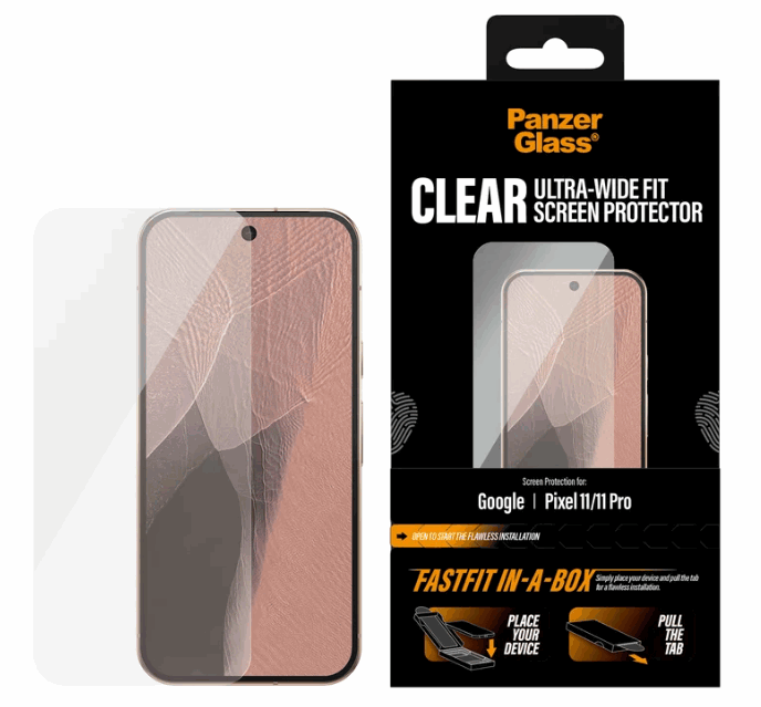Panzerglass Screen Protector Google Pixel 11 | Pixel 11 Pro | Ultra- Wide Fit w. Fastfit In-a-box - Handys Schutzfolie Pg46488