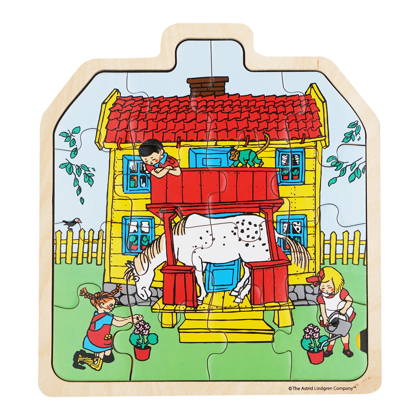 Pippi Langstrømpe Pippi - Framed Wooden Puzzle - House 8654