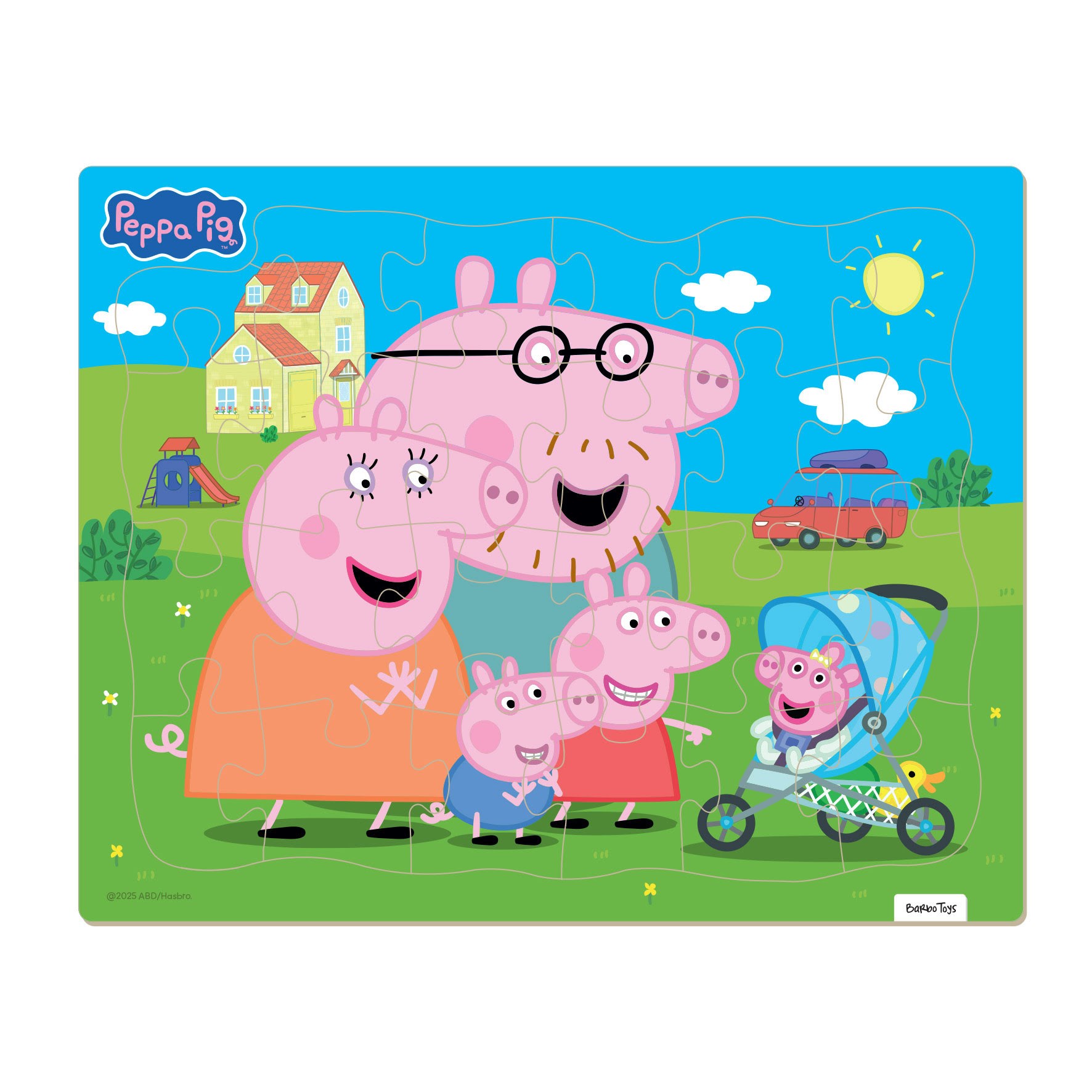 Peppa Pig - Framed Cardboard Puzzle - Family - Brettspiele