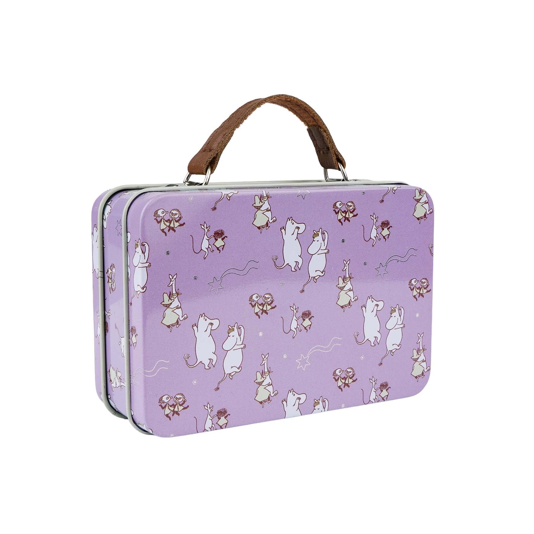 Moomin - Small Tin Suitcase - Purple - Kleine Mitbringsel Fuer Kinder 7361