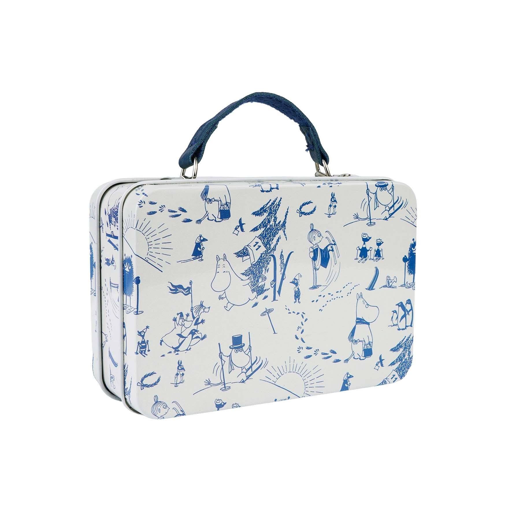 Moomin - Small Tin Suitcase - Blue - Kleine Mitbringsel Fuer Kinder
