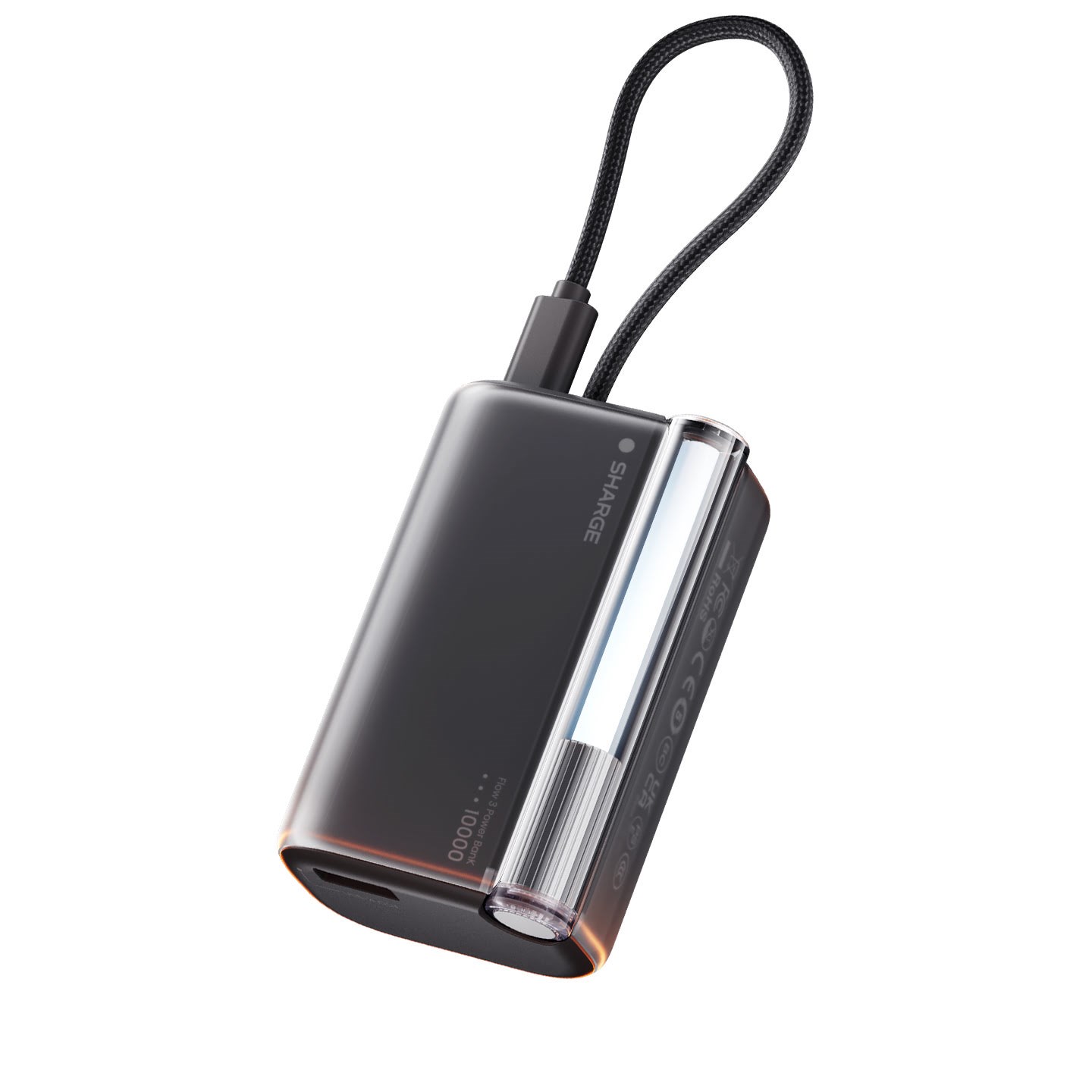Sharge Flow3 Powerbank - Black - 10000 Mah - Powerbank Akku
