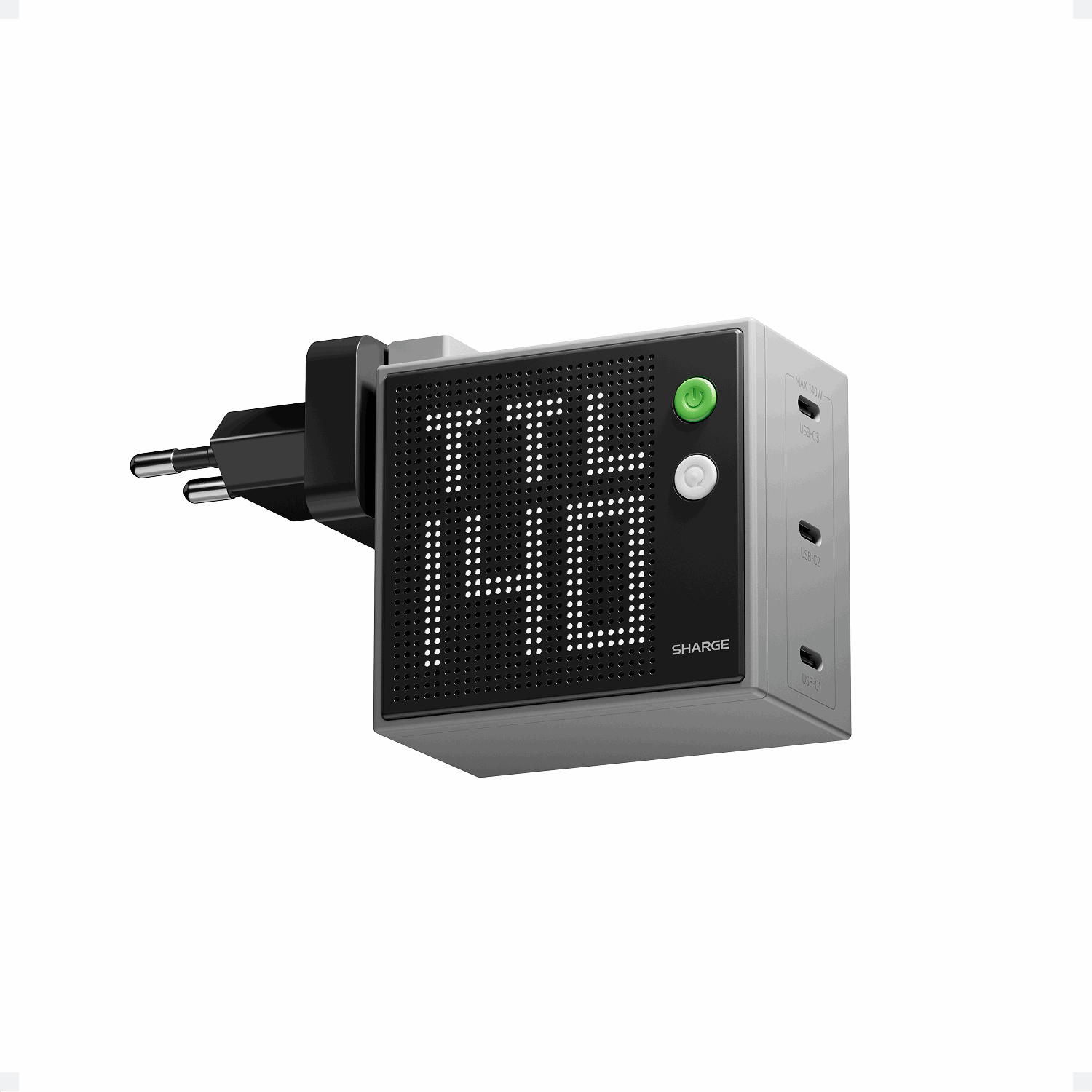 Sharge Pixel 140w Usb-c Charger - Grey - Handys Adapter Und Ladegeraete Cdt-sg-140-eur-dzp-hui