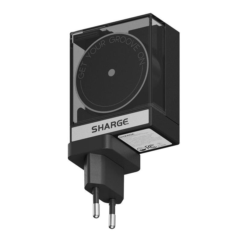 Sharge Retractable 65w Charger - Black - Handys Adapter Und Ladegeraete Cdt-sg-65-eur-cp-hei