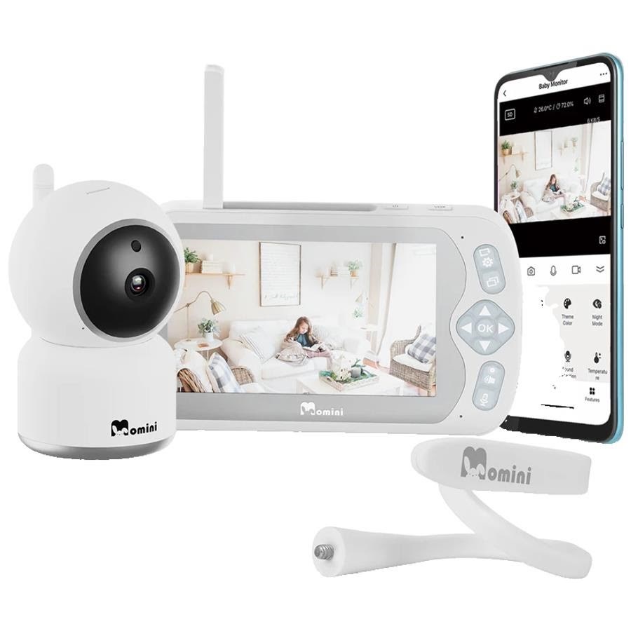 Momini Blisseye Baby Monitor With 5" HD Screen And Camera White - Babypflege