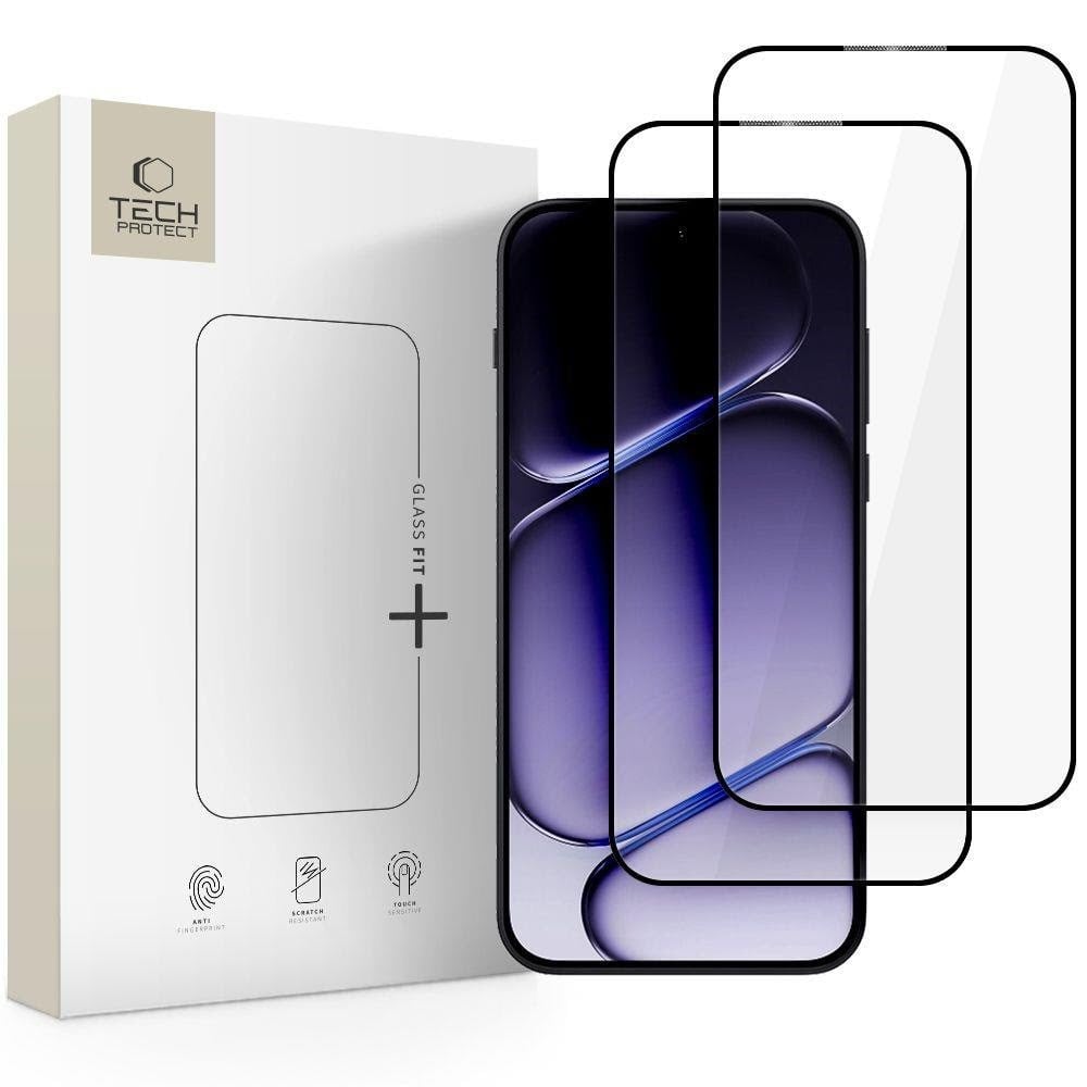 Tech-protect Glass Fit+ 2-pack Tempered Glass For Oneplus Nord 6 - Black - Handys Schutzfolie