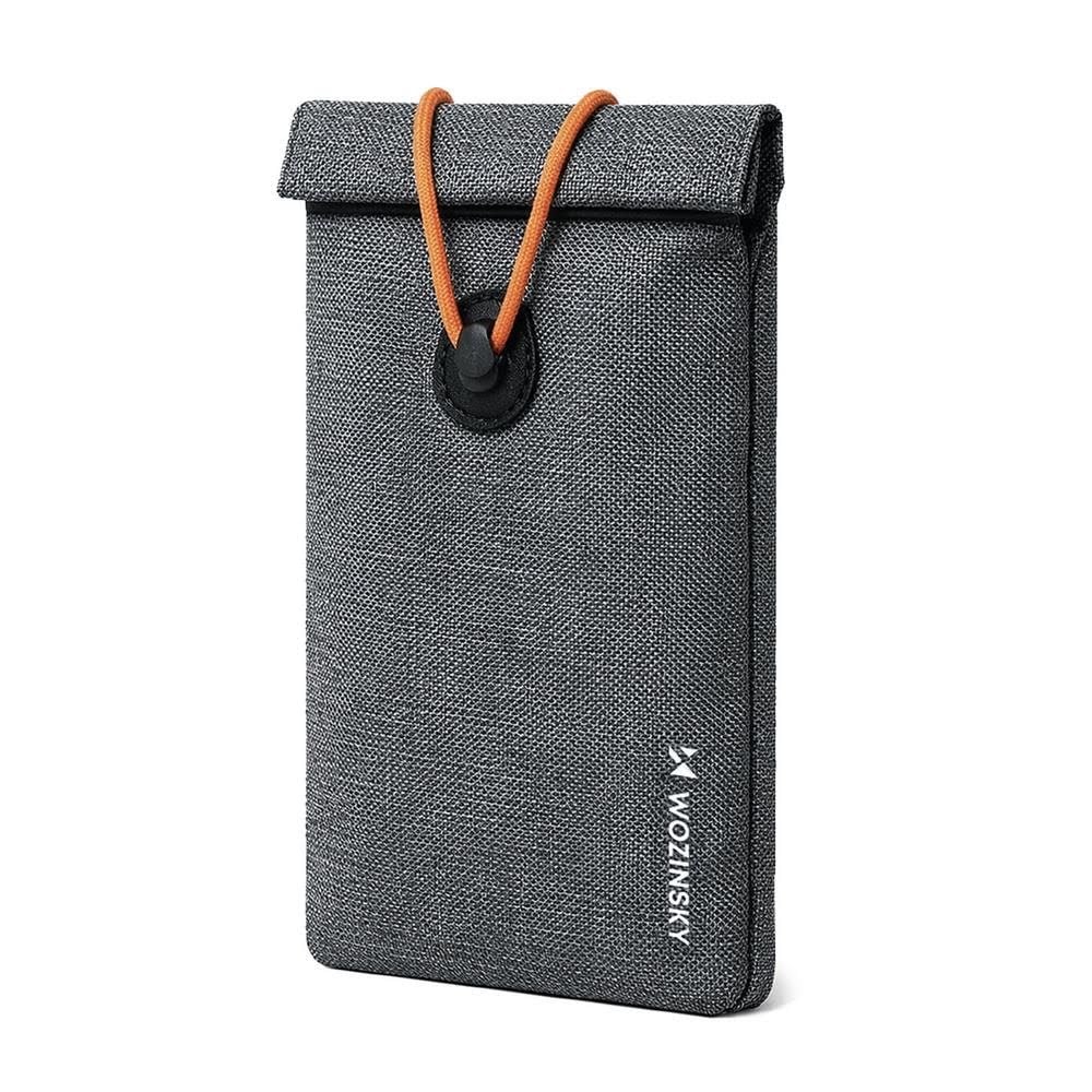 Wozinsky Wpb-r12 Rfid Blocking Phone Case With Flap And String 21.5x12 cm - Gray - Handys Anderes Zubehoer