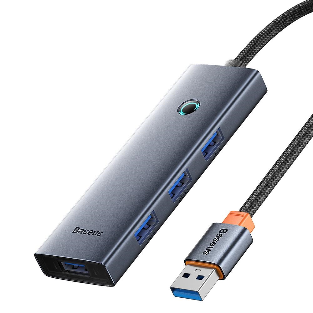 Baseus Ultrajoy Series Usb-a Hub 4xusb-a 3.0 1xusb-c 5V 50cm - Gray Usb-hubs - Usb Hubs