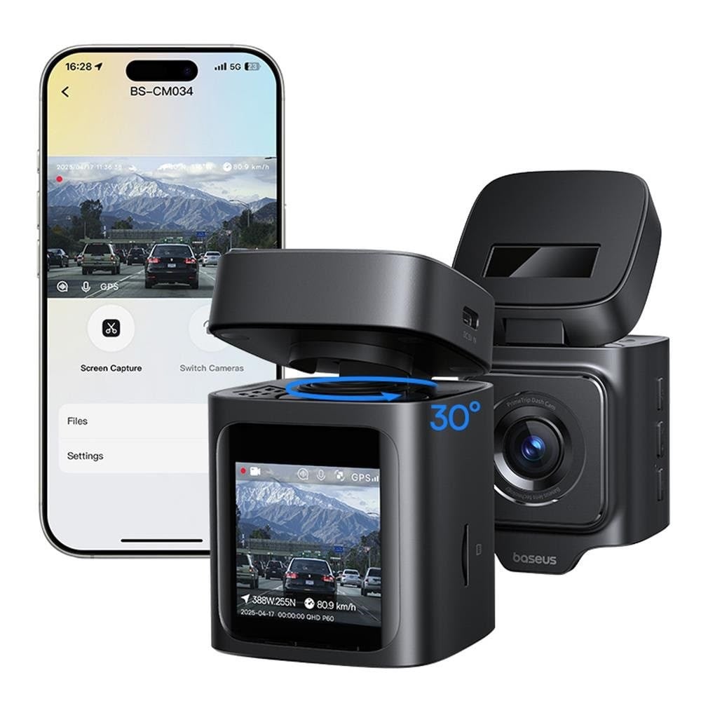 Baseus Primetrip Vd1 Pro 4K Car Dash Cam - Black - Dashcam C0119804