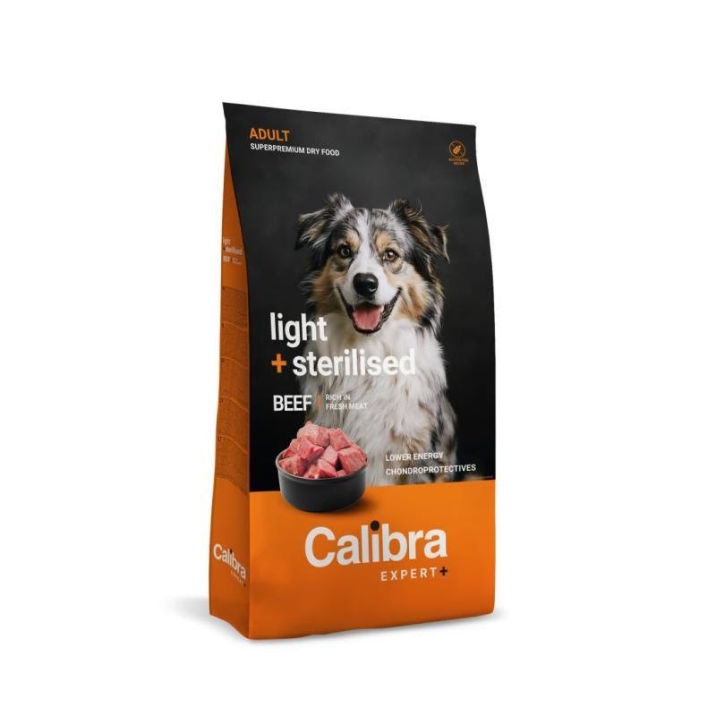 Calibra Dog Expert+ Adult Light & Sterilised Rind 2 kg. - Hunde