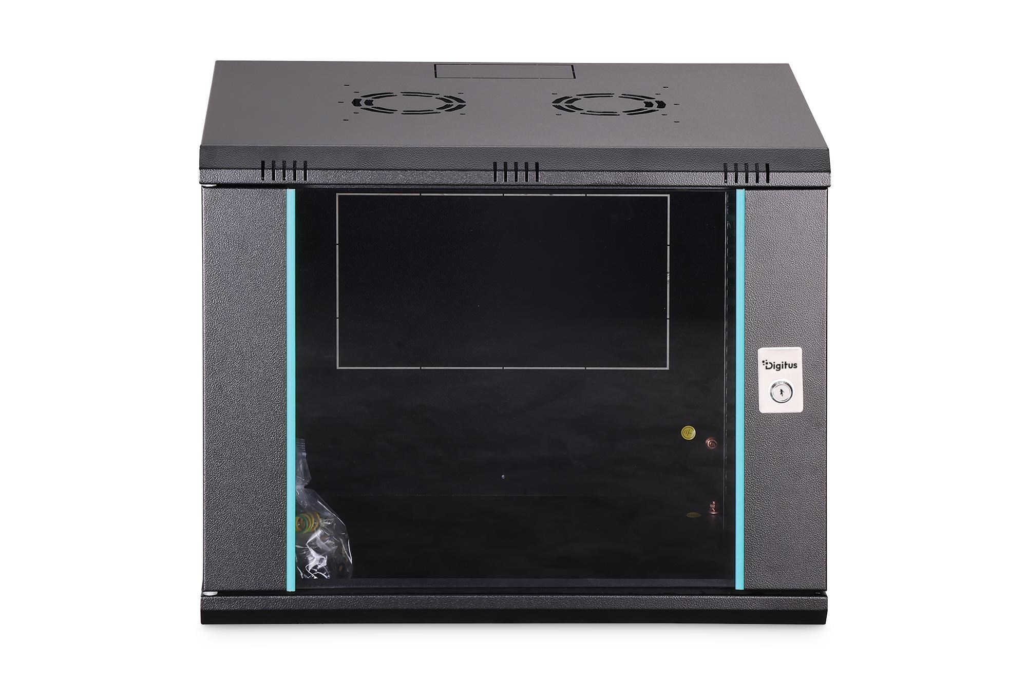 Digitus Dn-37105 - 9U Wall-mounted Cabinet | 600x450mm | Glass Door | Unmounted - Rack Gehaeuse