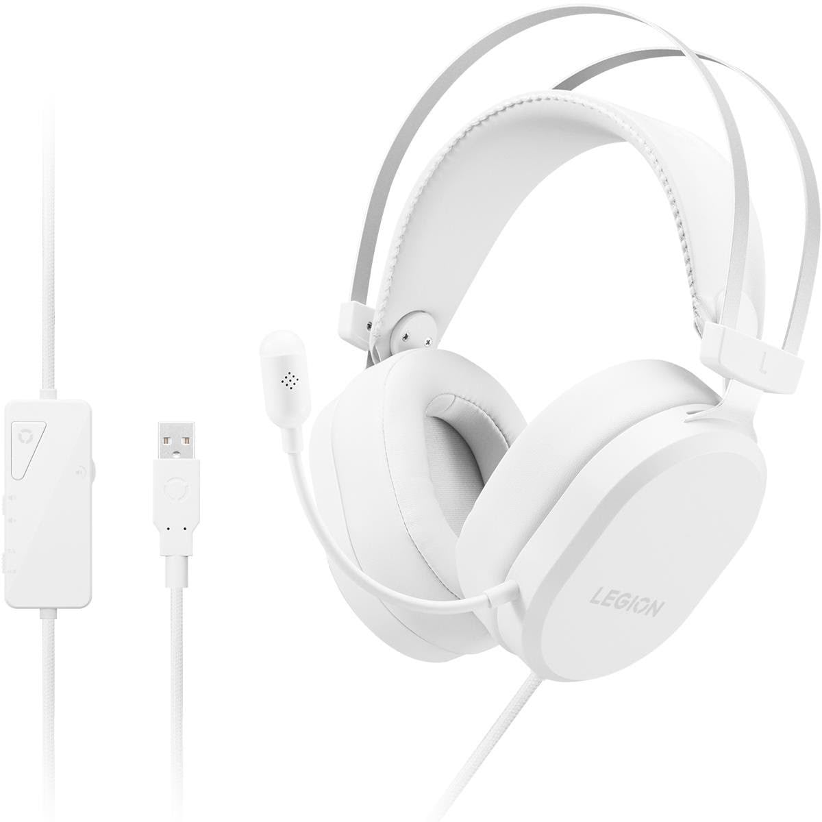Kopfhörer - Lenovo Legion H320 7.1 Surround Sound Gaming Headset White - Kopfhoerer/headsets