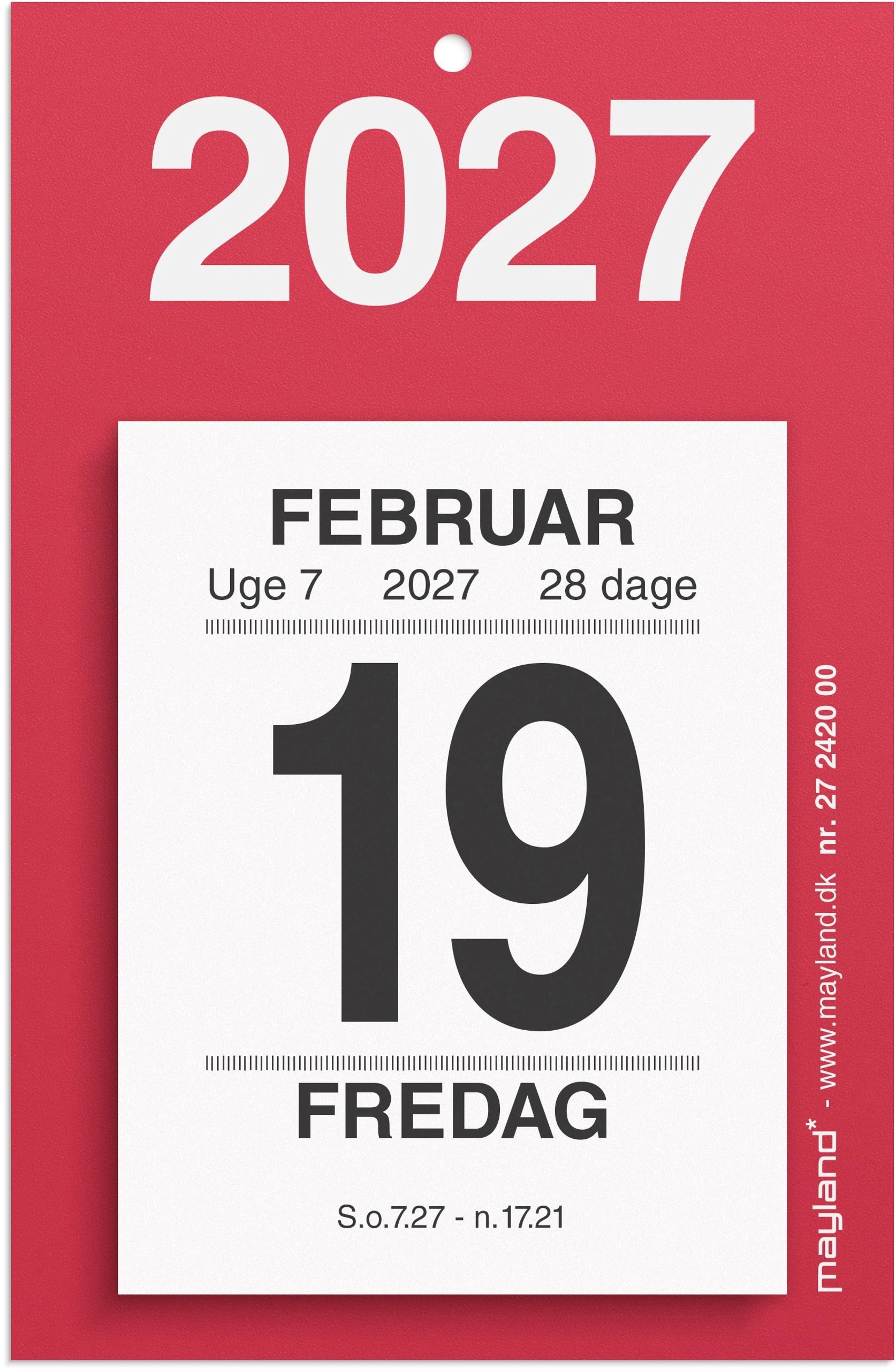Mayland Lille Afrivningskalender M/bagsidetekst 2027