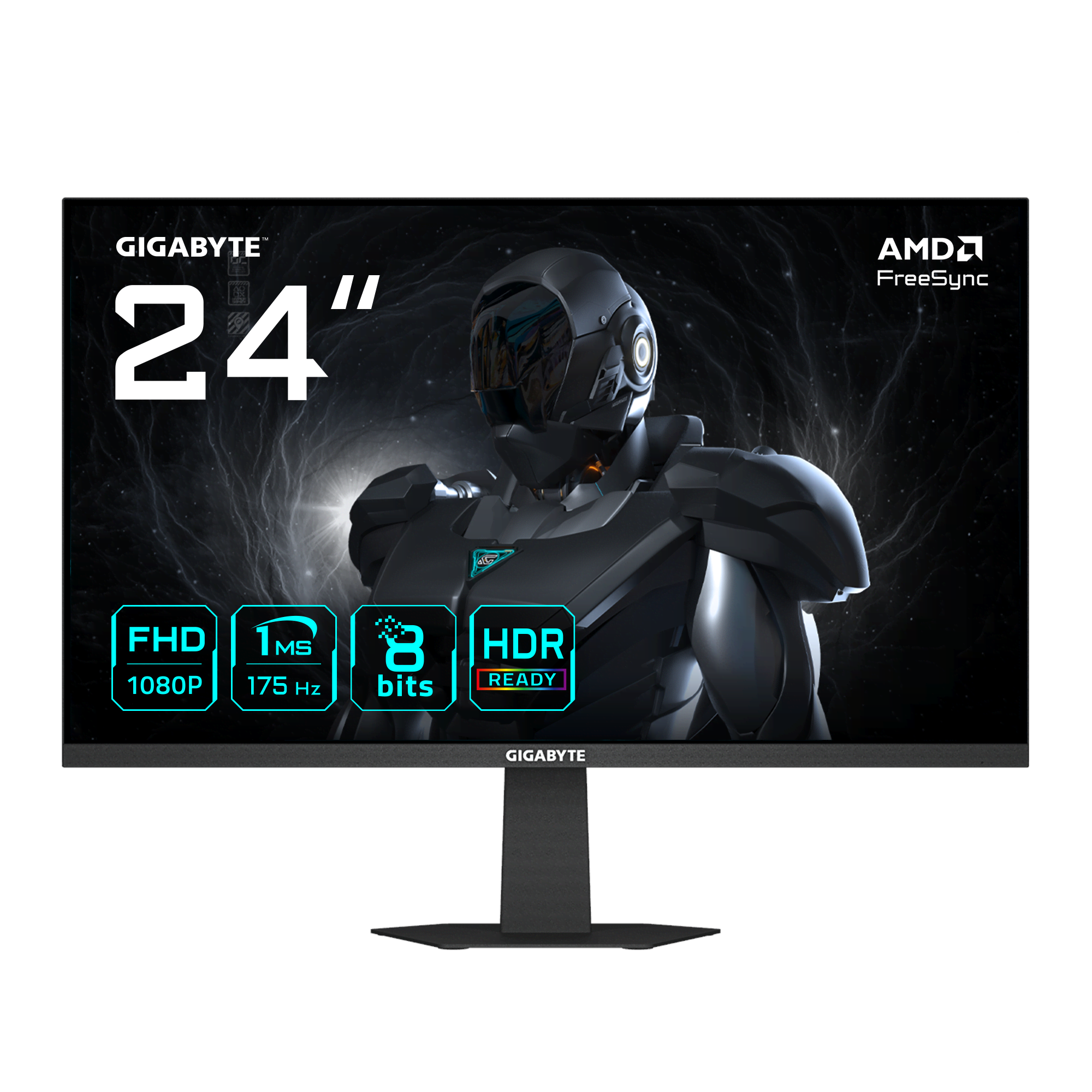 24" Gigabyte Gs24f14a - 1920x1080 (Fhd) - 144hz (OC 175hz) - Ips - Bildschirm