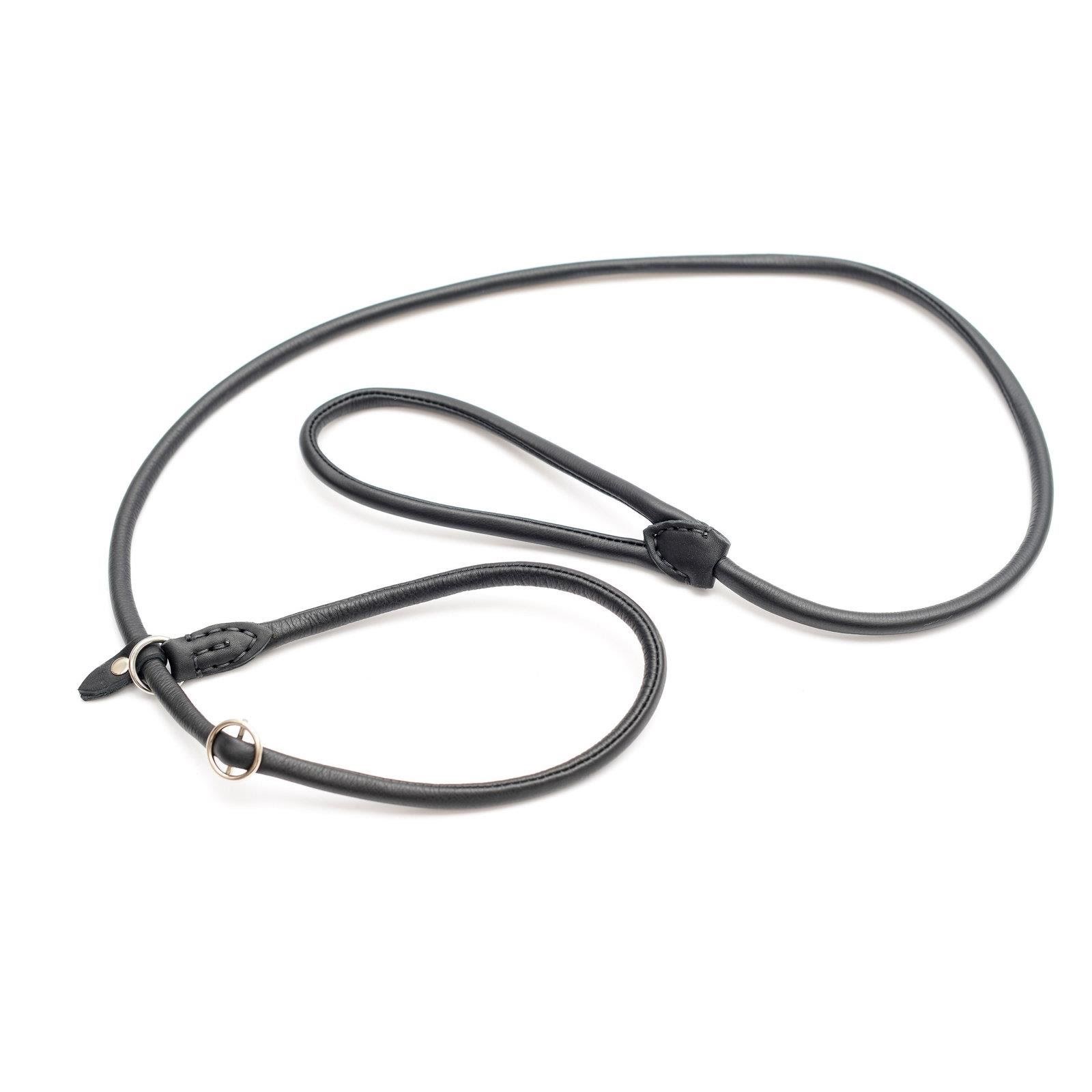 Timely Paris Retrieverleine Schwarz 6 mm. 120 cm. Chrom M/stop - Hunde