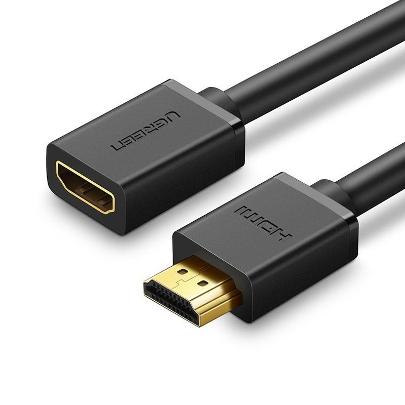 Ugreen Hd107 Hdmi (Male) to Hdmi (Female) 4K Cable 1m - Black - Display Kabel