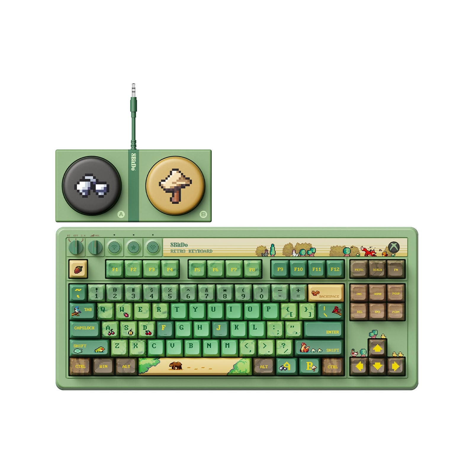 8bitdo Retro 87 Mechanical Keyboard - Forest Wonder - Gaming Tastatur - 80% - Ansi - Grün - Tastaturen