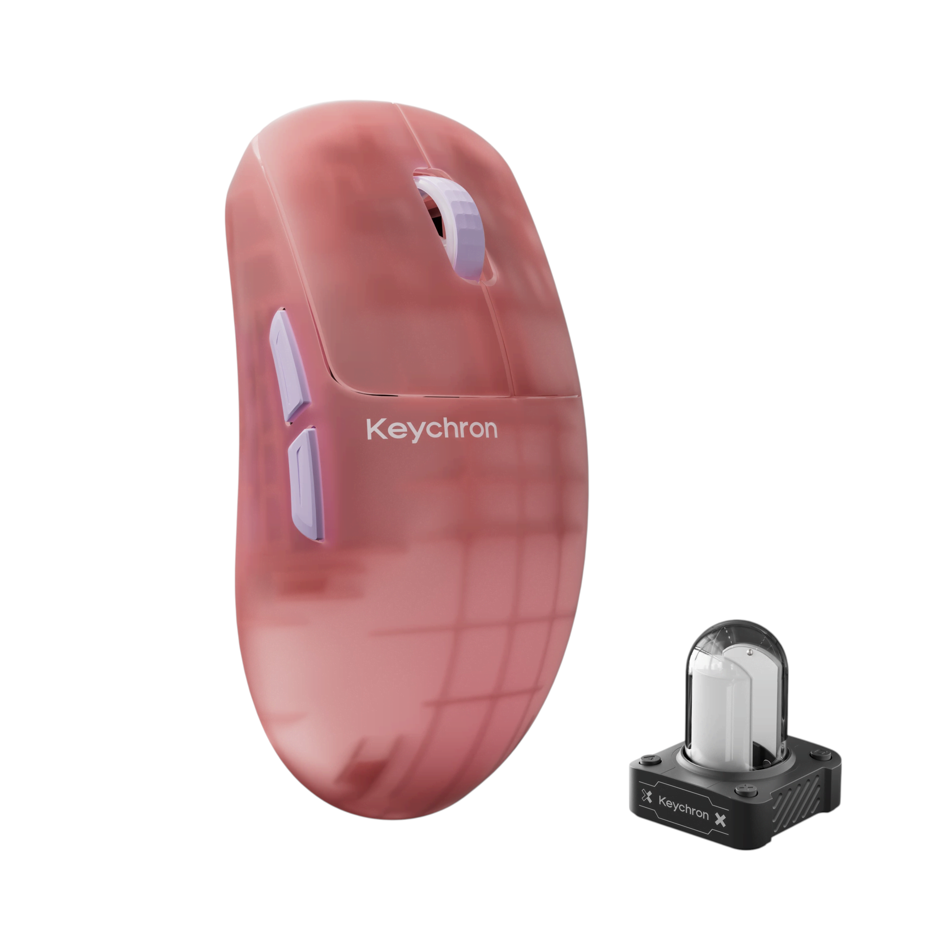 Keychron G6 HE 8K Frosted Pink - Gaming Maus (Pink)