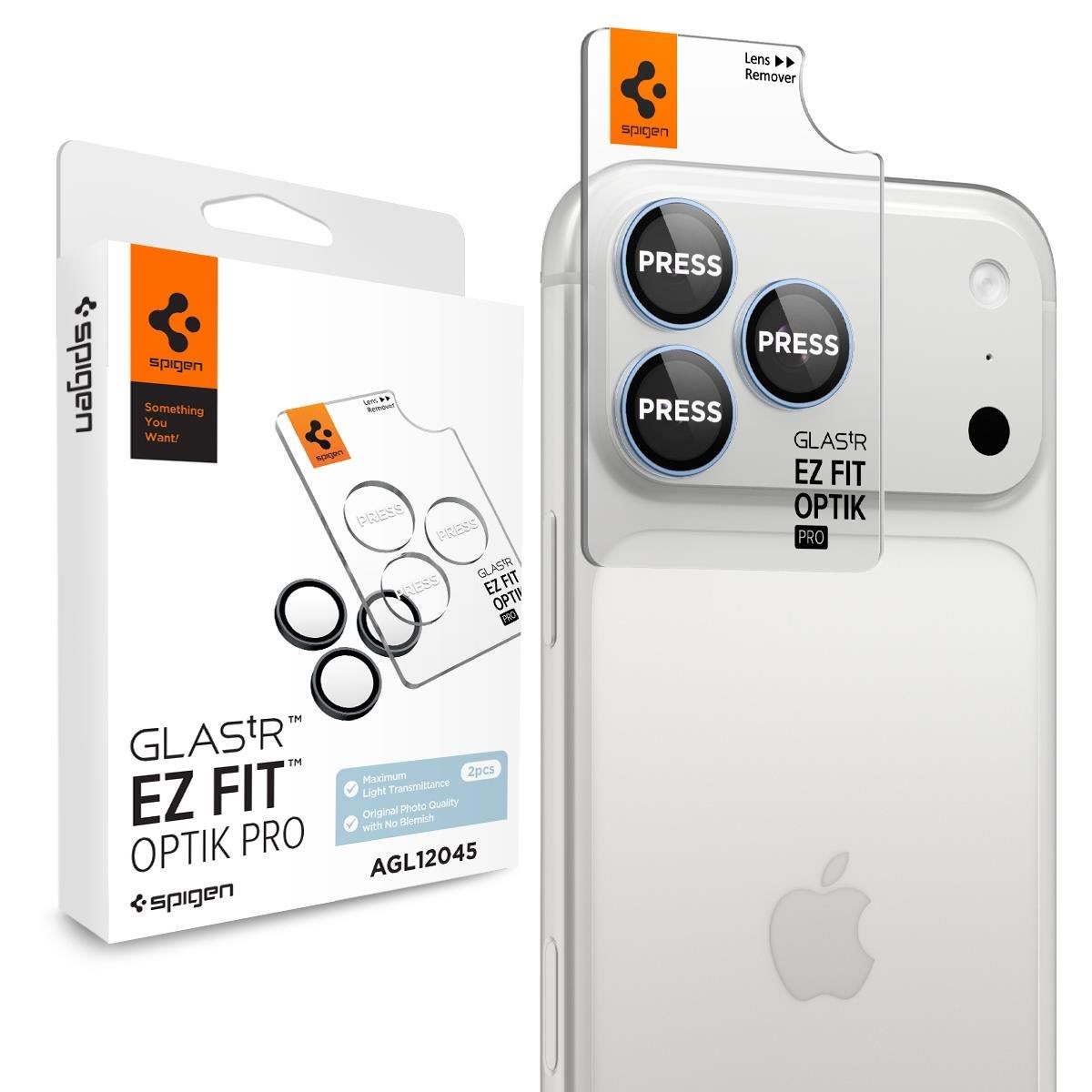 Spigen Glass tR EZ Fit Optik Pro 2 Pack - Light Blue - Iphone 18 Pro Max/18 Pro - Handys Schutzfolie