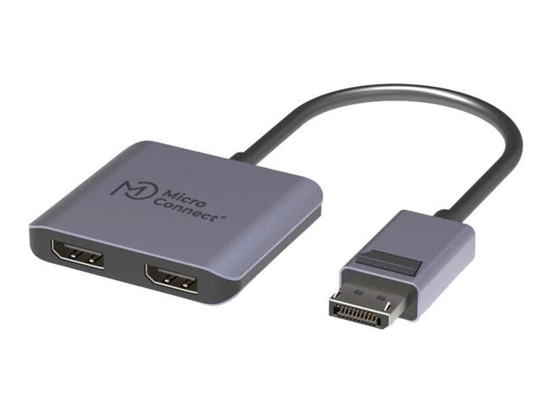Microconnect - Video Splitter - Mst Hub - 2 Ports - Video Audio Switcher Mc-dp-2xdp