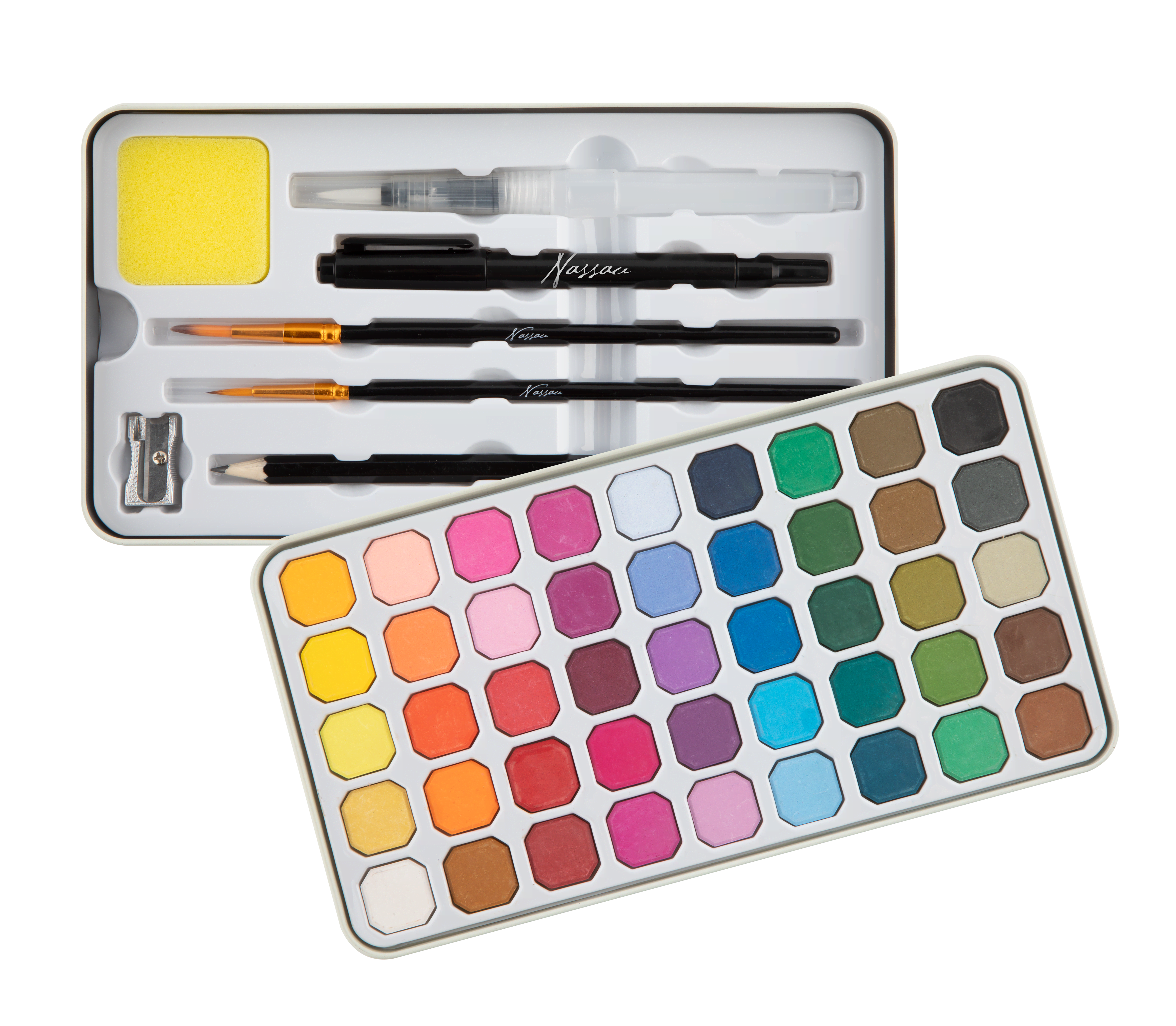 Nassau Luxury Watercolor Paint Set - 45 Colors - Kunst Handwerk Ausstattung Ar052802
