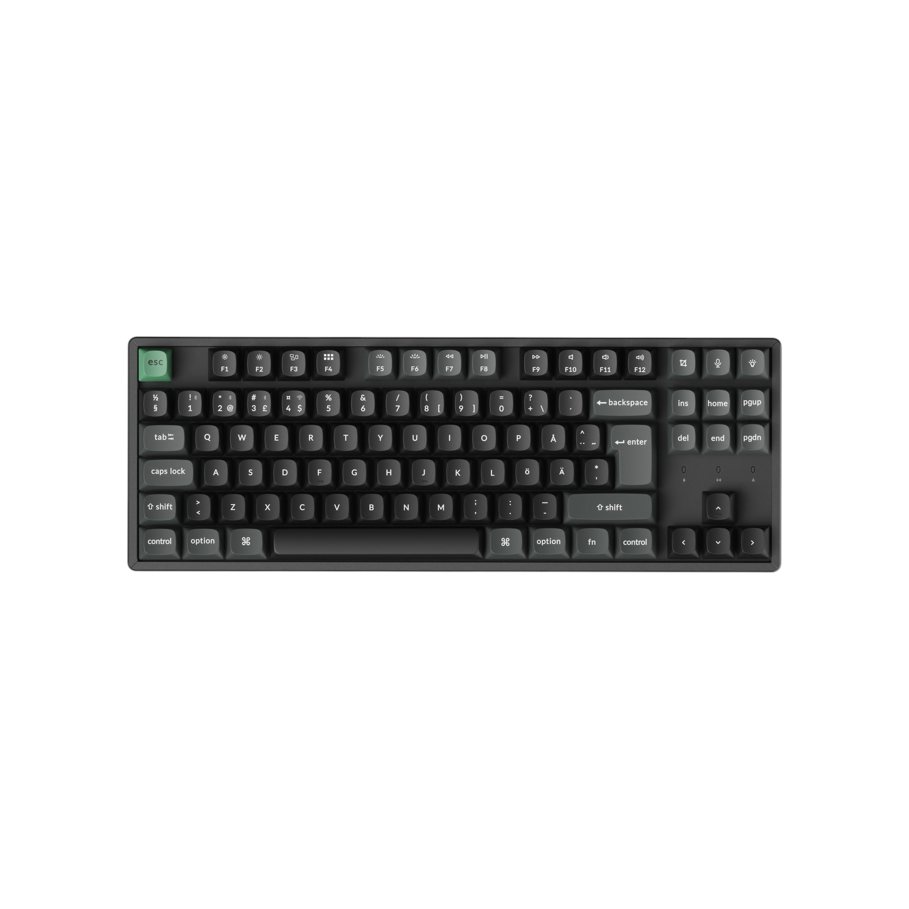 Keychron K8 Ultra 80% 8K Keychron Apex Red - Gaming Tastatur (Tkl) - 80% - Nordic Iso - Schwarz - Tastaturen K8u-j1-bo